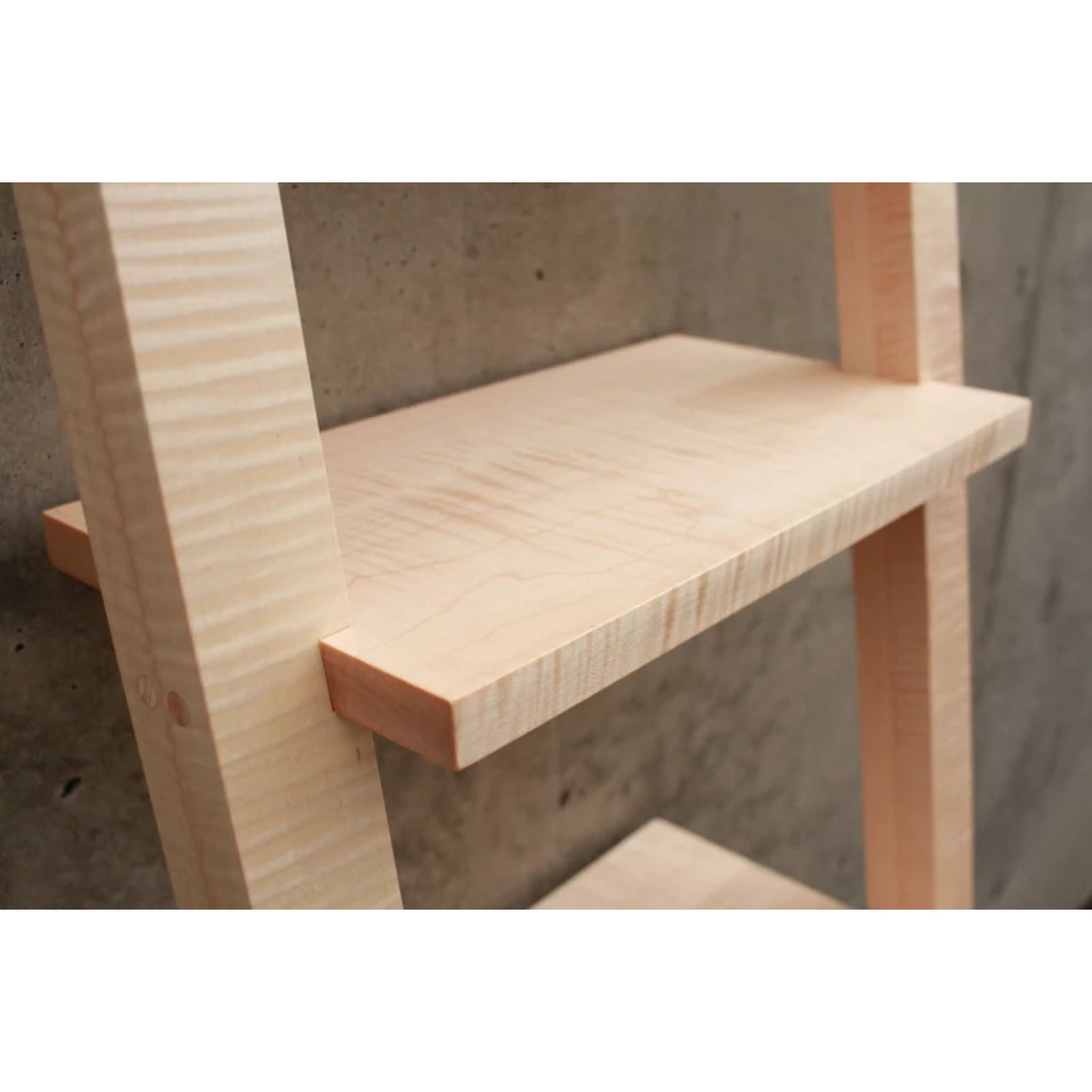 Ladder Shelf BC13 Shelf Closeup View by Tomfoolery Wood Co