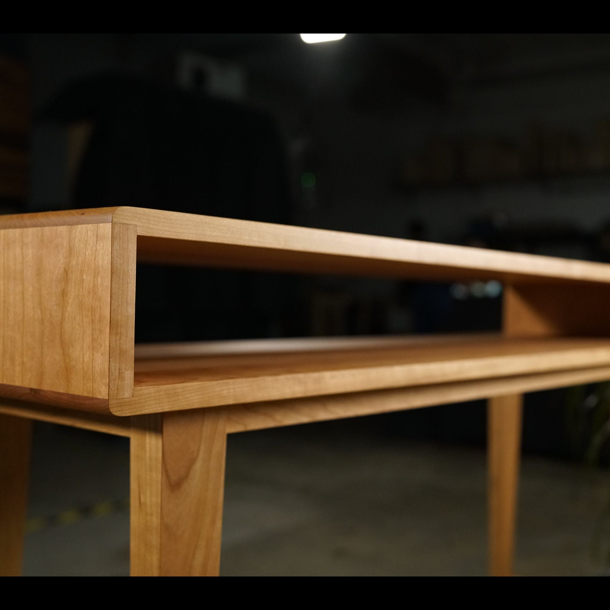 Legard Table No Drawers TB05 Closeup 2 by Tomfoolery Wood Co