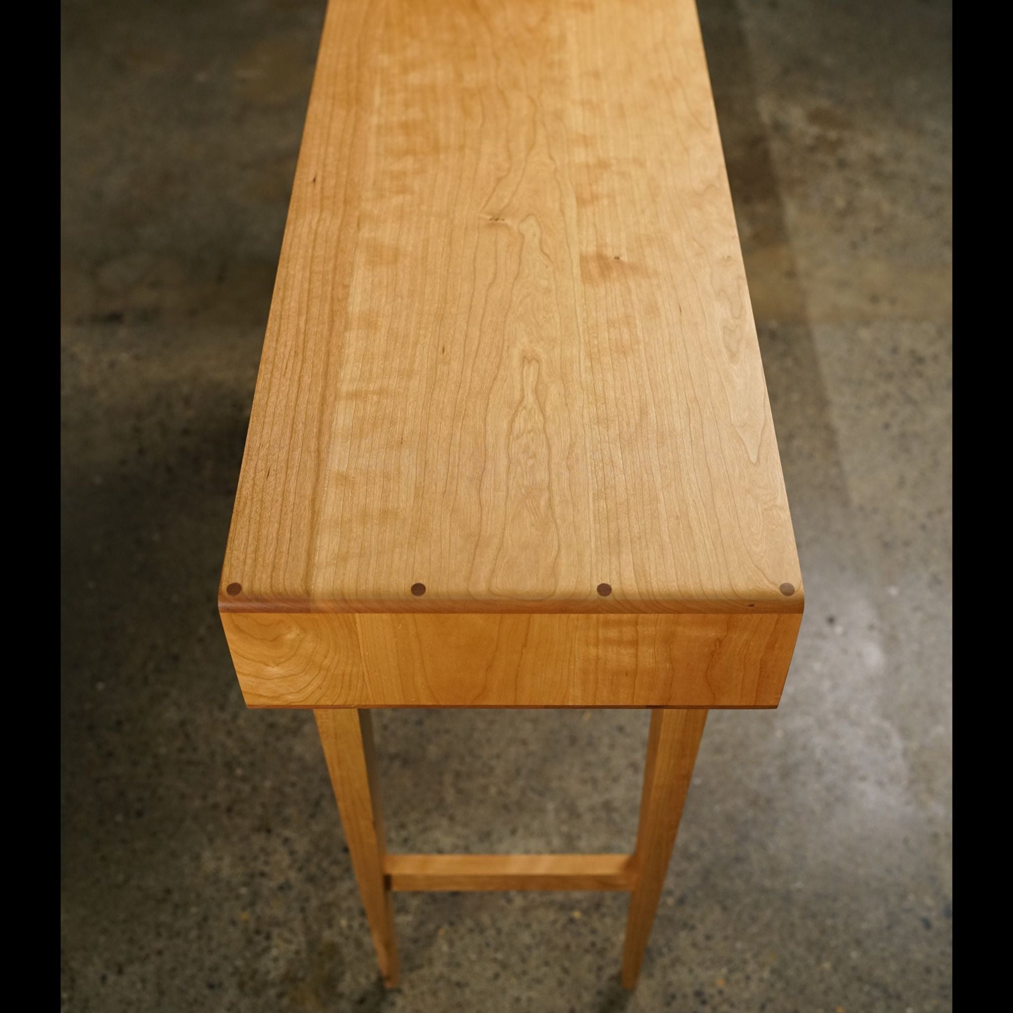 Legard Table No Drawers TB05 Closeup Left View by Tomfoolery Wood Co