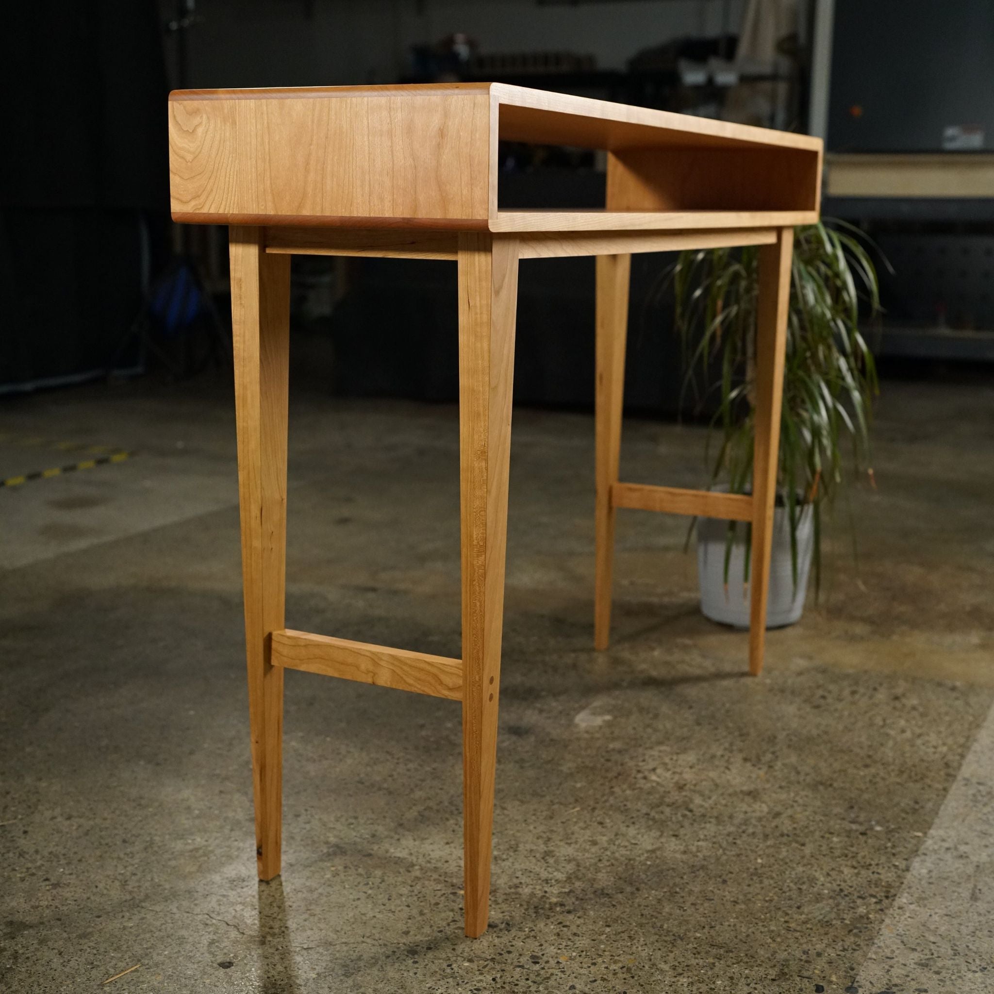 Legard Table No Drawers TB05 Left Full View by Tomfoolery Wood Co