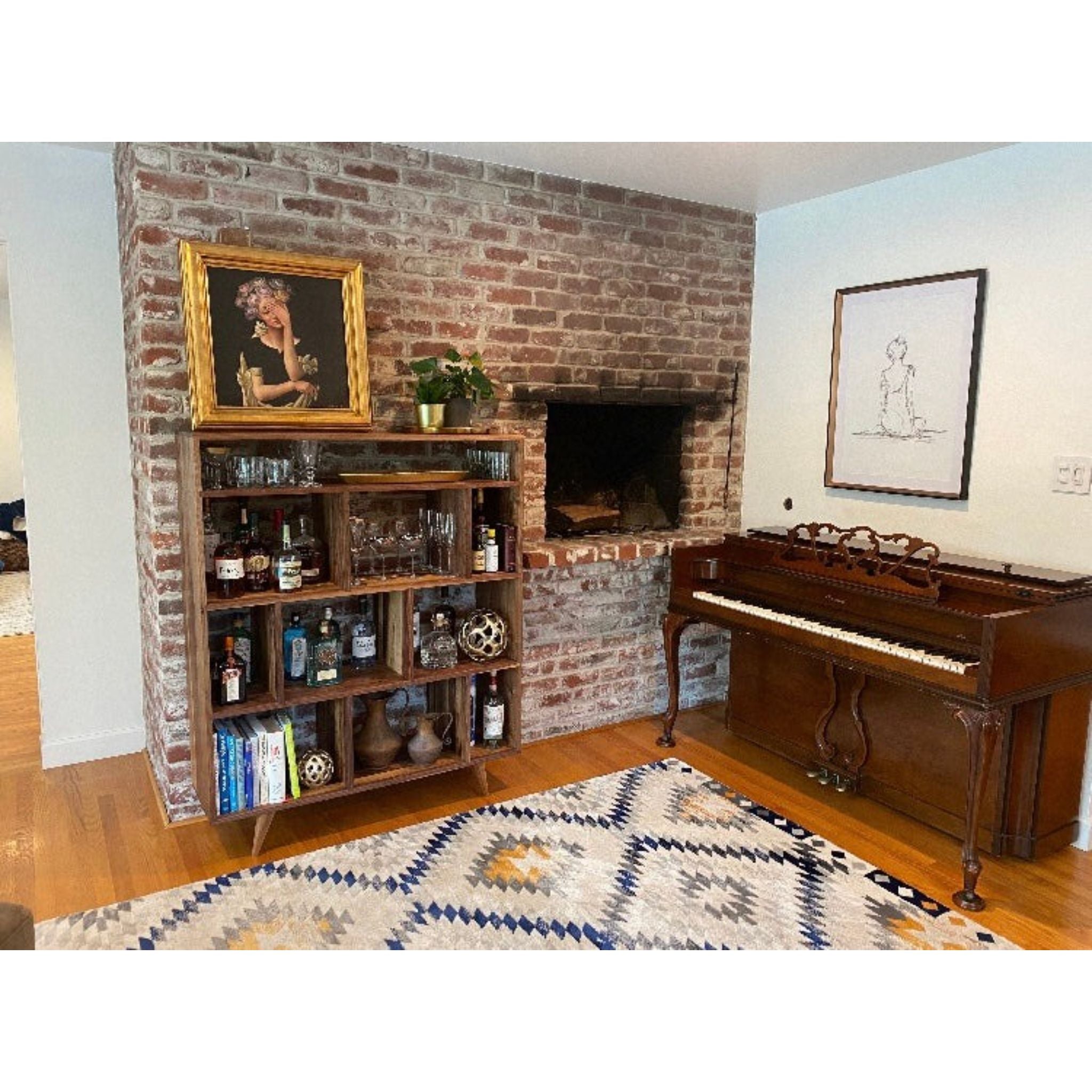 Lopez Vinyl Console CN94 Room View by Tomfoolery Wood Co