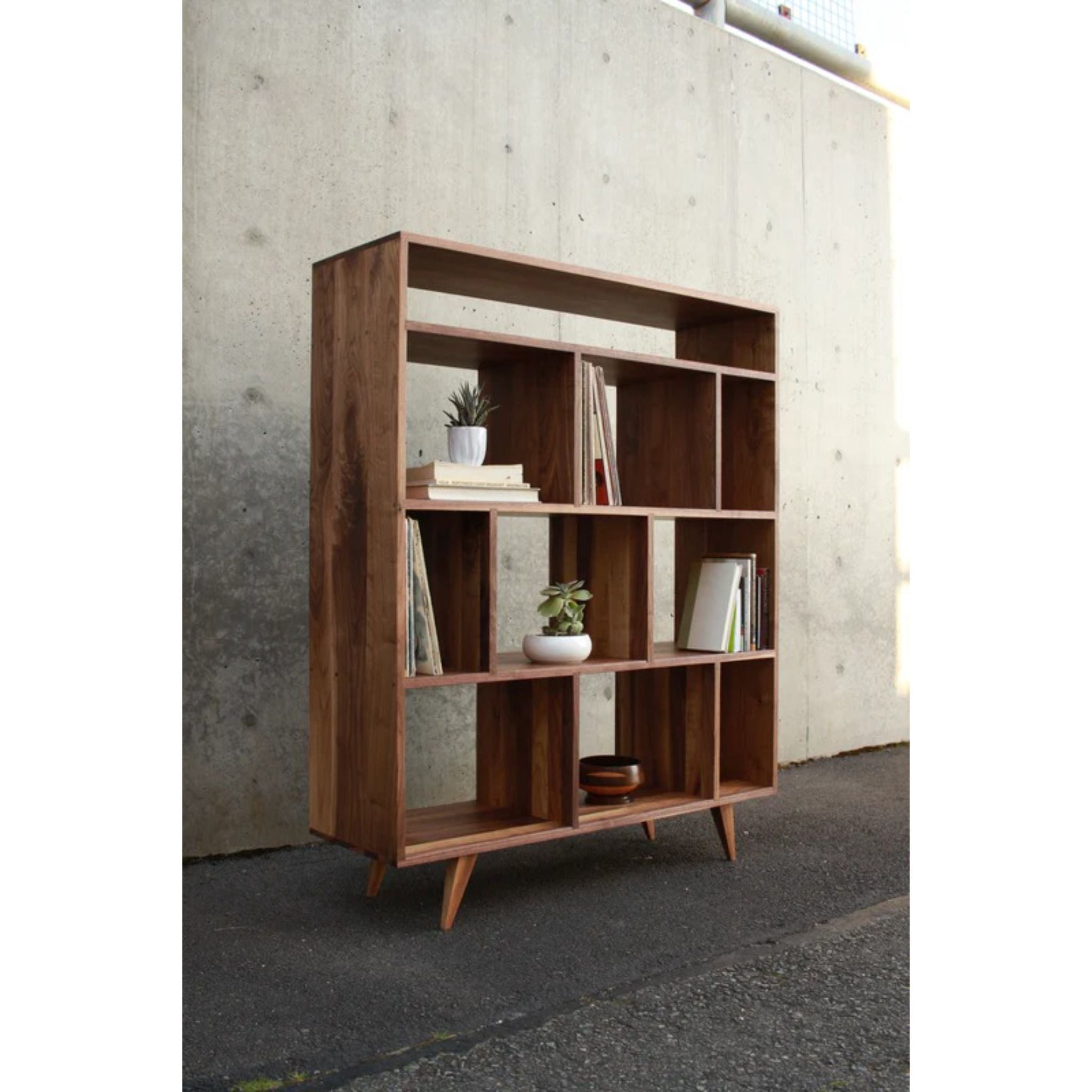 Lopez Vinyl Console CN94 Side View by Tomfoolery Wood Co