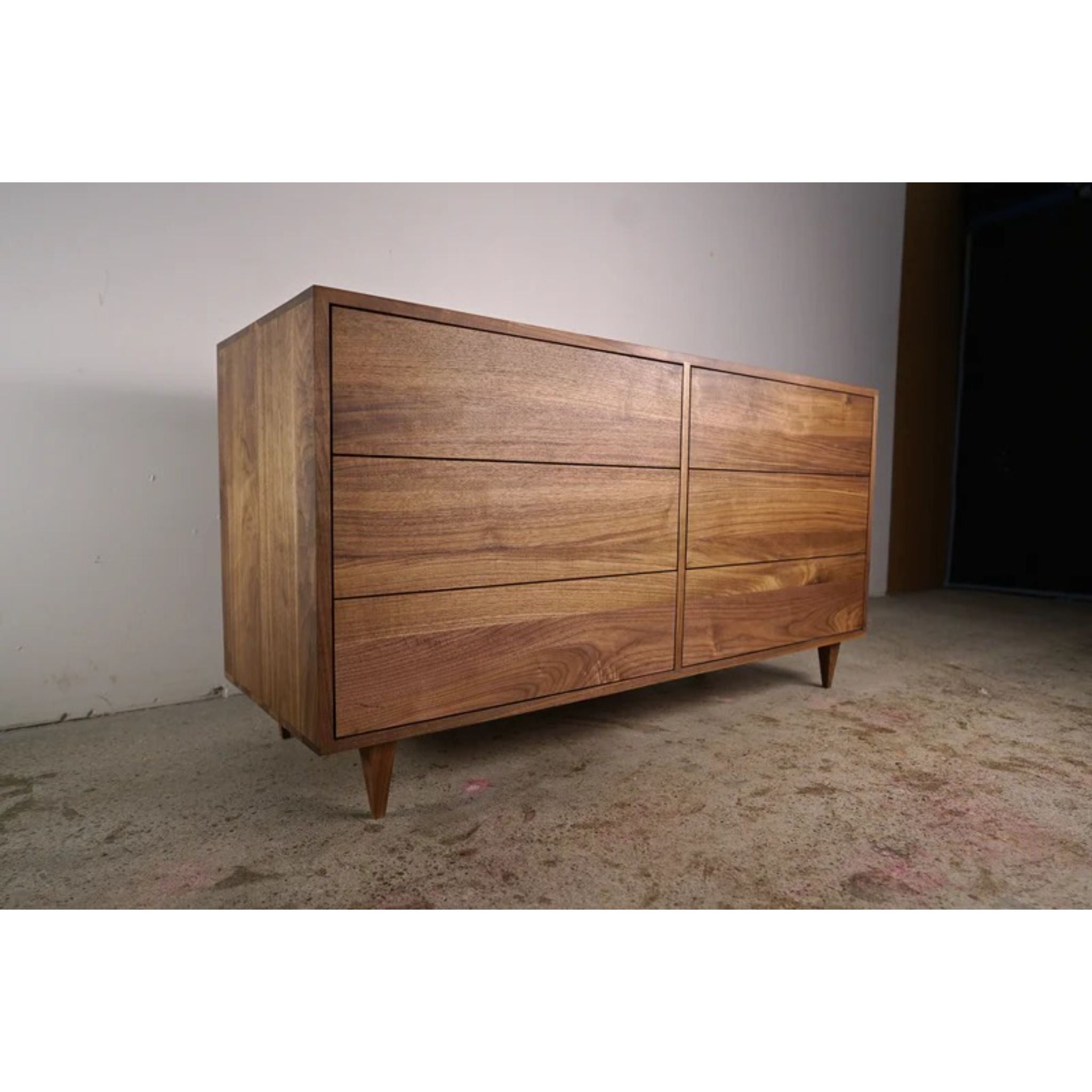 Lowboy Dresser 6 Drawer DR06 Full View by Tomfoolery Wood Co