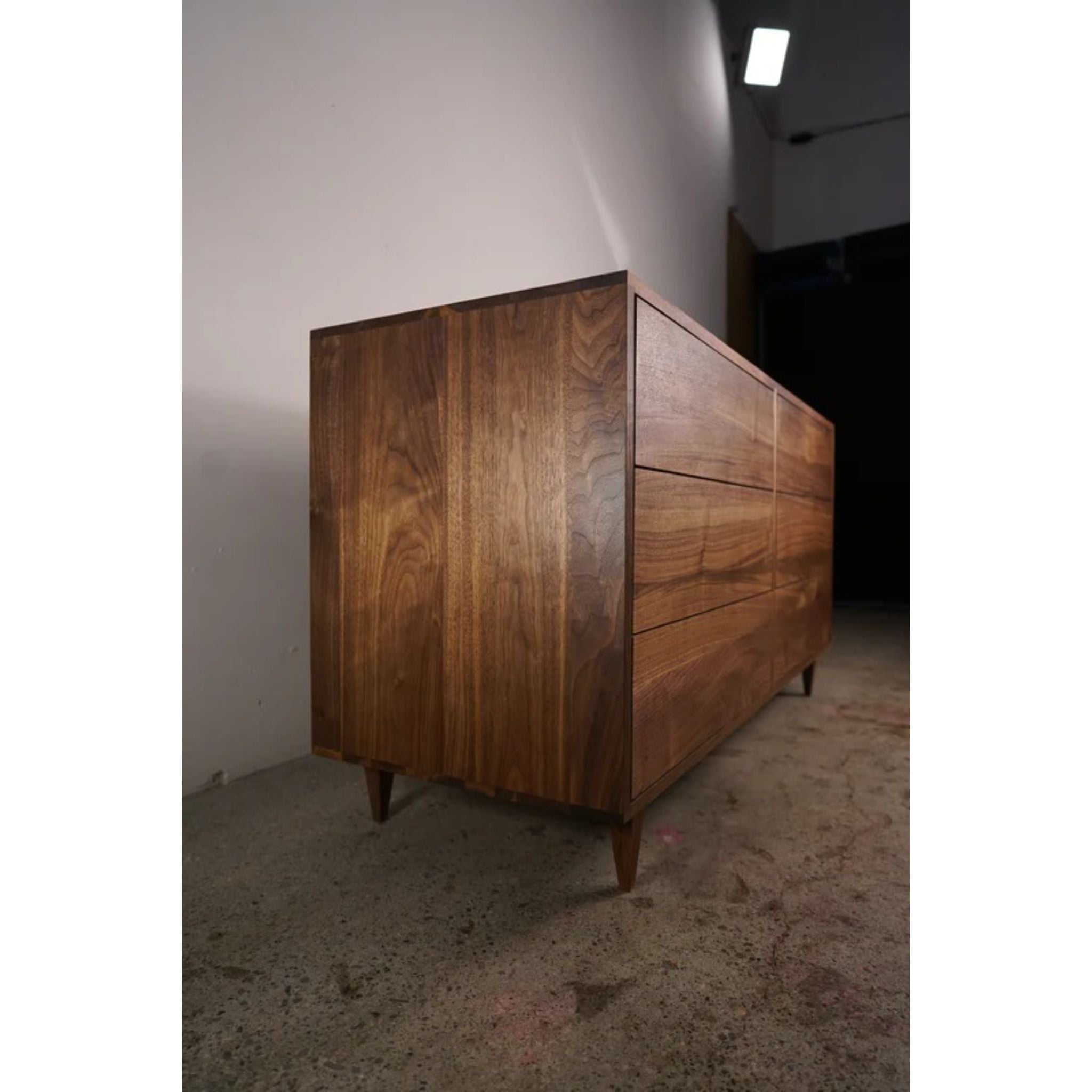 Lowboy Dresser 6 Drawer DR06 Left Side View 2 by Tomfoolery Wood Co