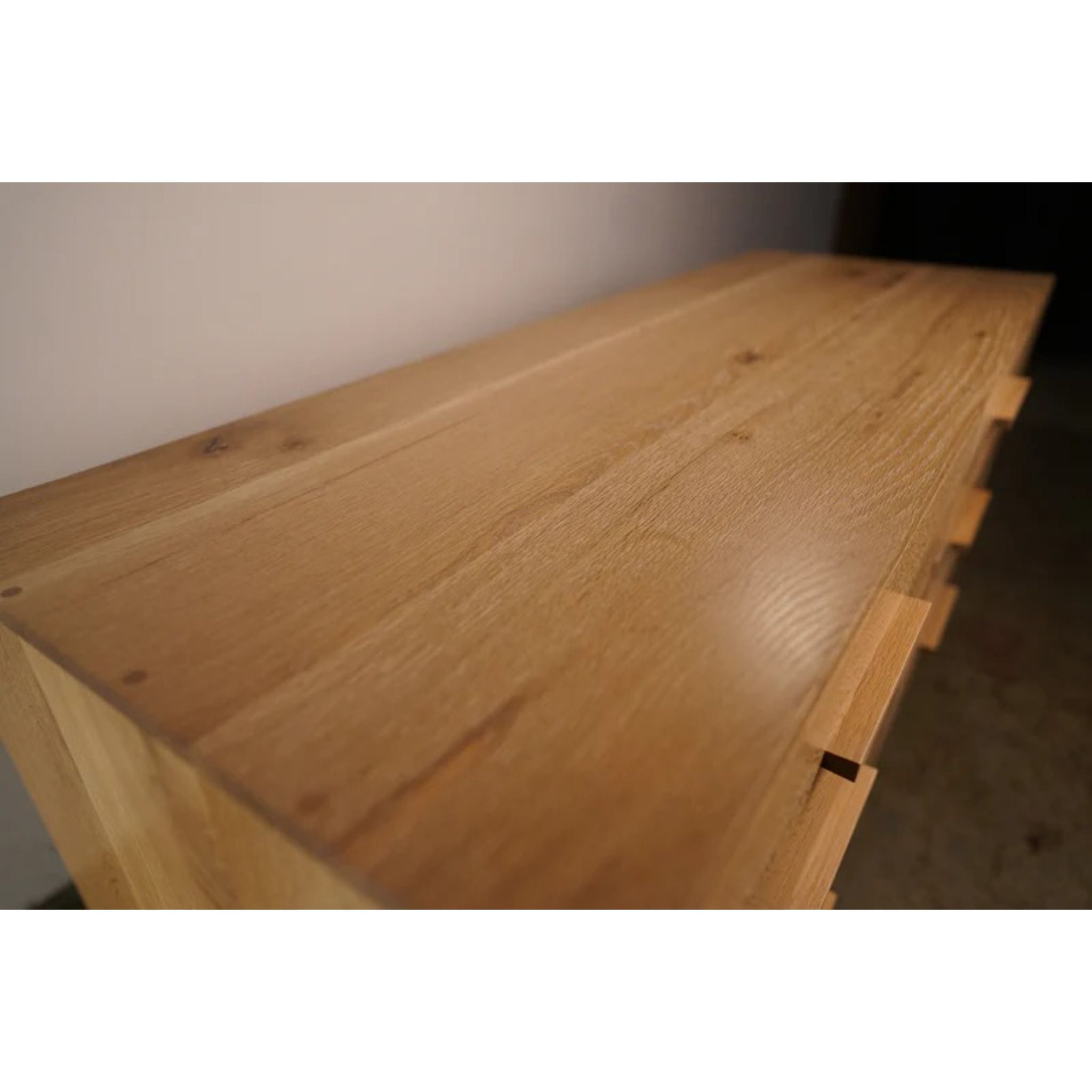 Lowboy Dresser 6 Drawer DR06 Top Side View by Tomfoolery Wood Co