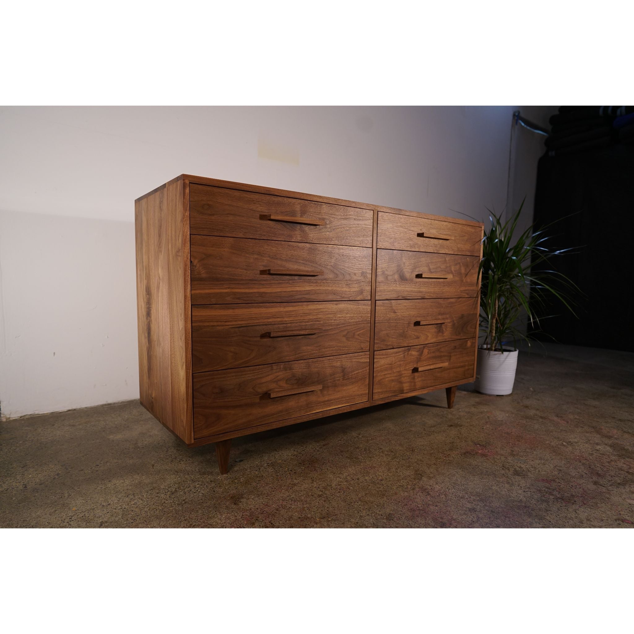 Lowboy Dresser 8 Drawer DR01 Full Front View by Tomfoolery Wood Co
