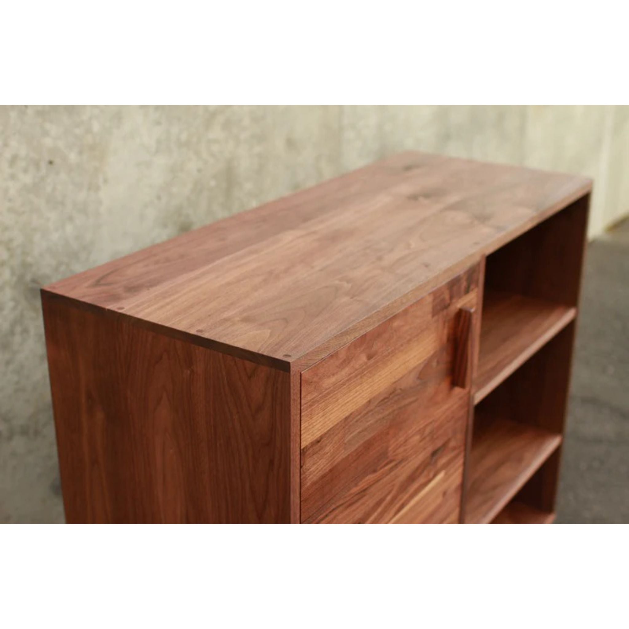 Medina Console CN55 Top Side View by Tomfoolery Wood Co