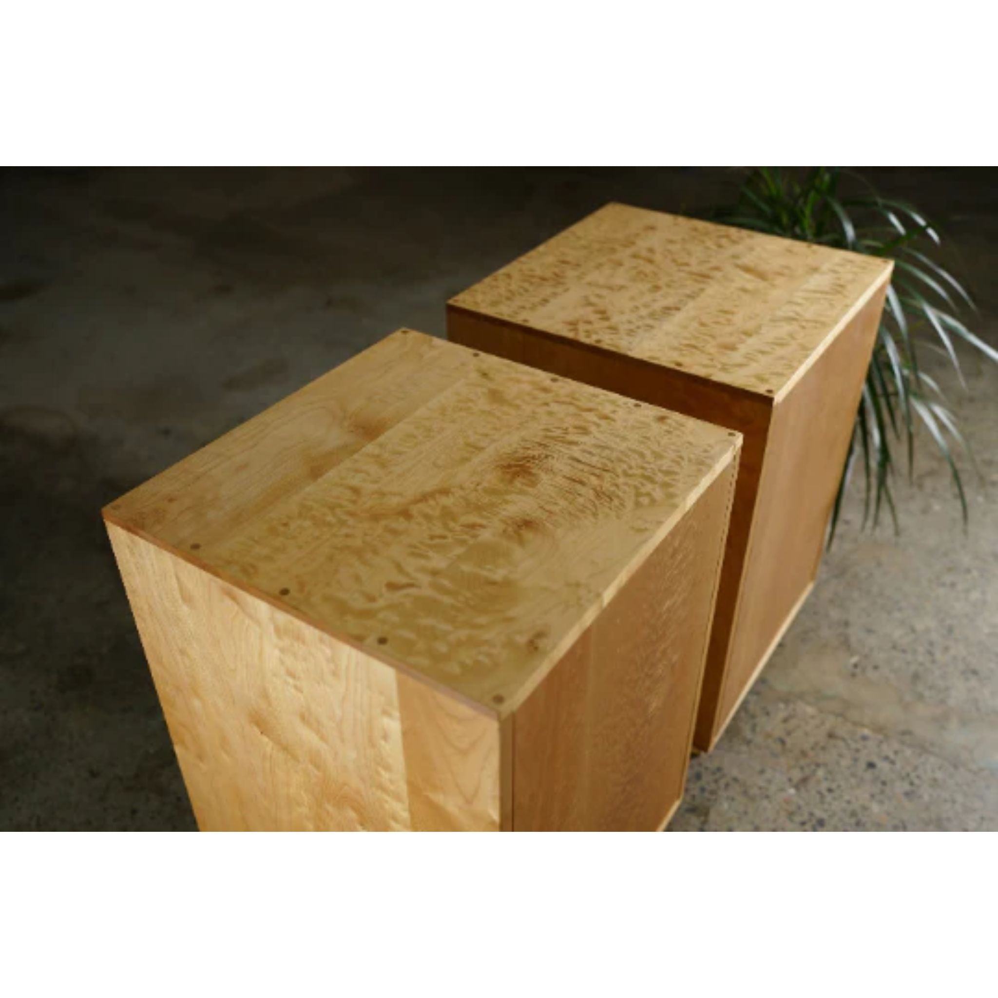 Modern Printer Cabinet CB14 Top Side View by Tomfoolery Wood Co