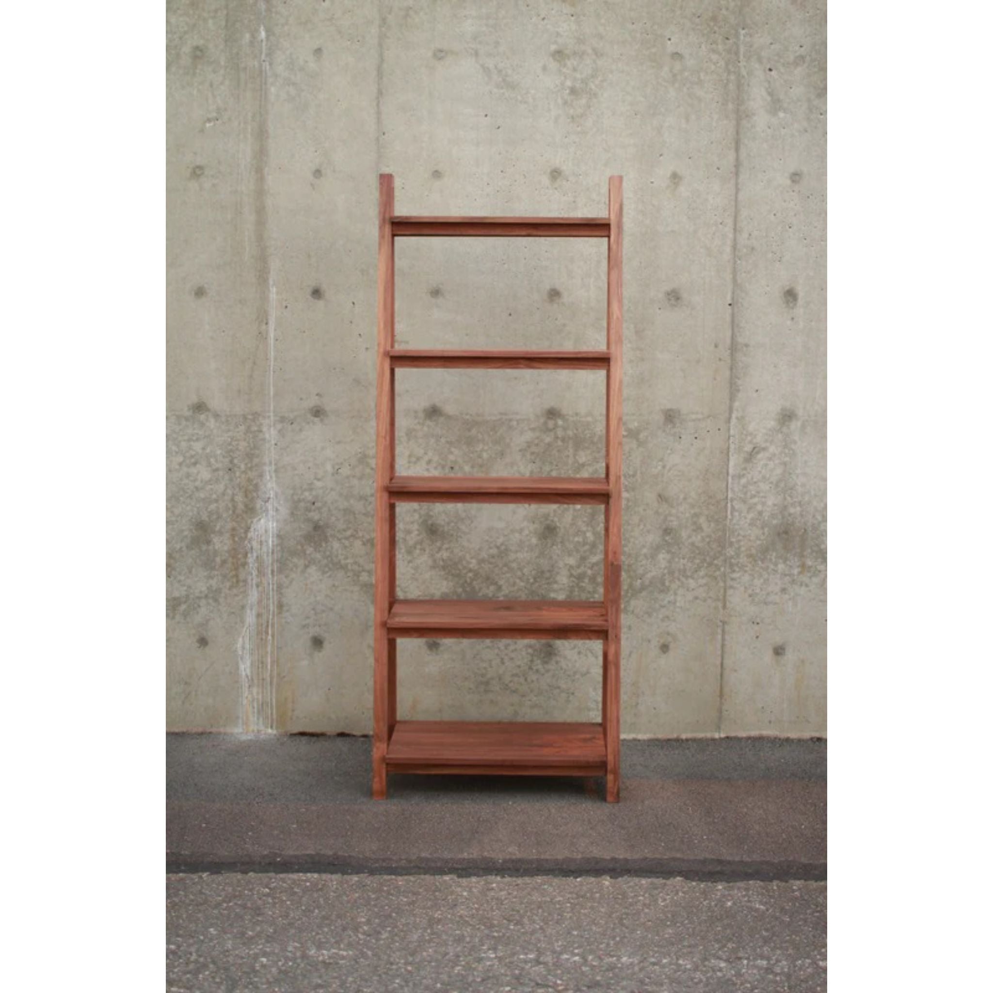 Modern Slant Bookcase BC14 Front View by Tomfoolery Wood Co
