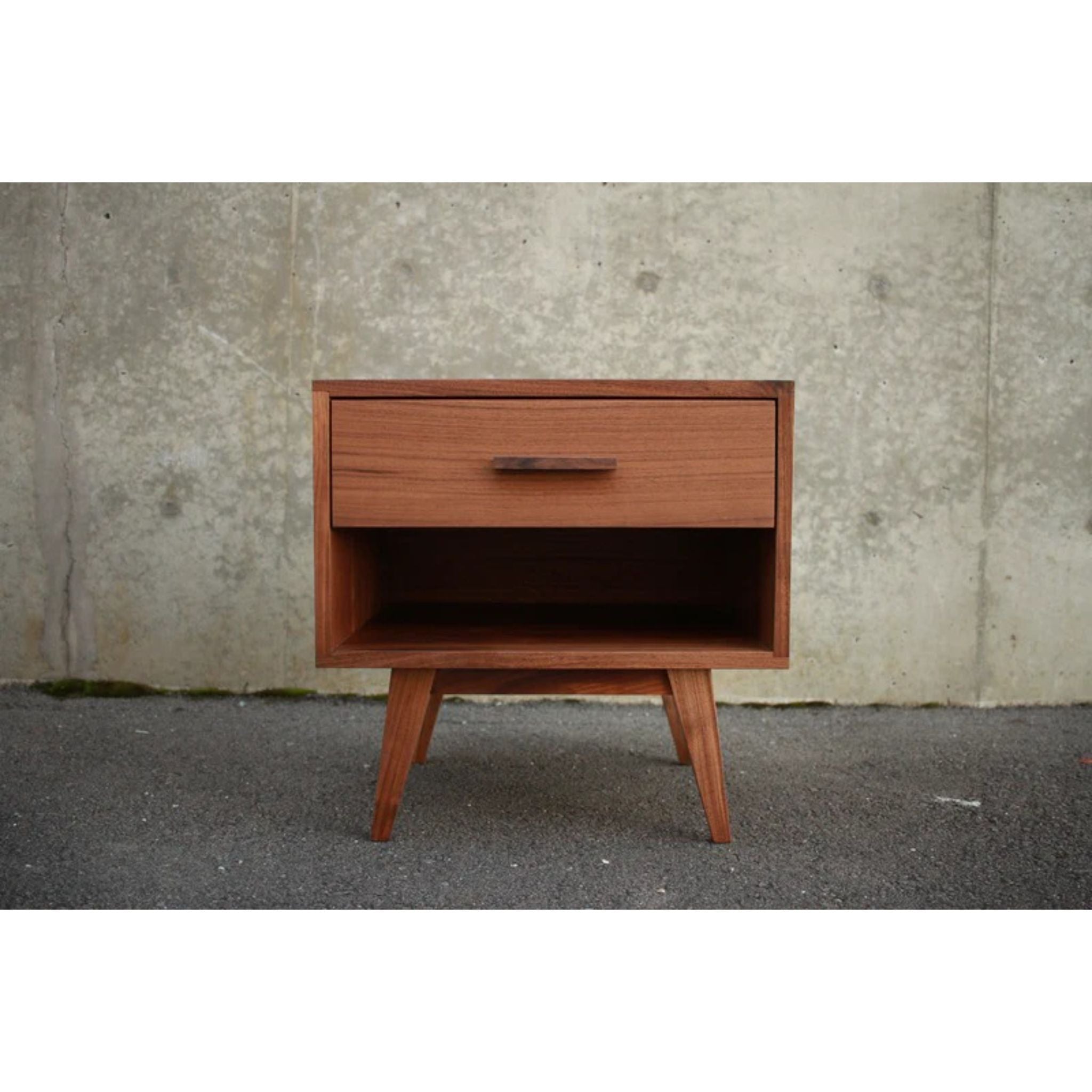Moline Nightstand End Table ET09 Front View by Tomfoolery Wood Co