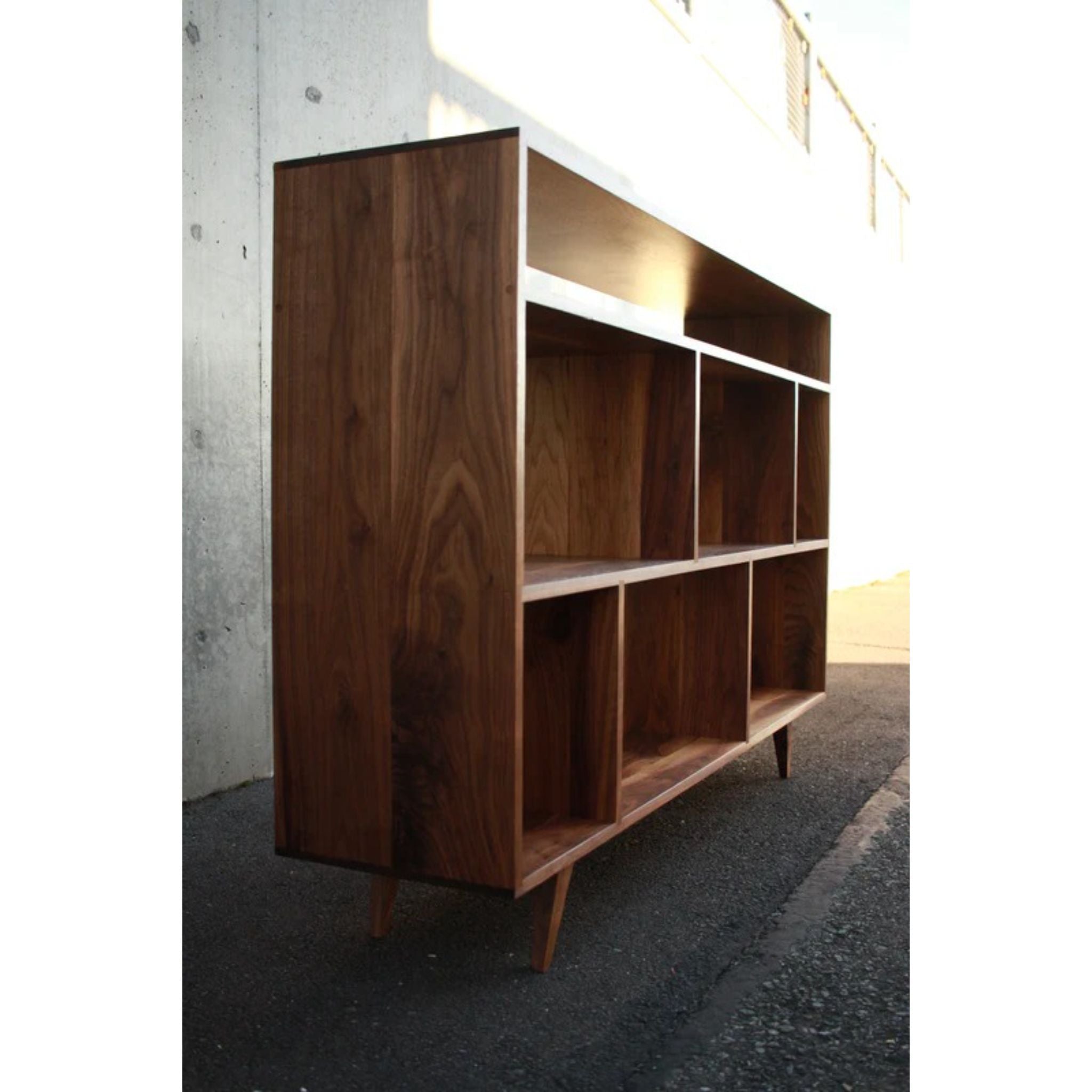 Moline Vinyl Console CN88 Left Side View by Tomfoolery Wood Co