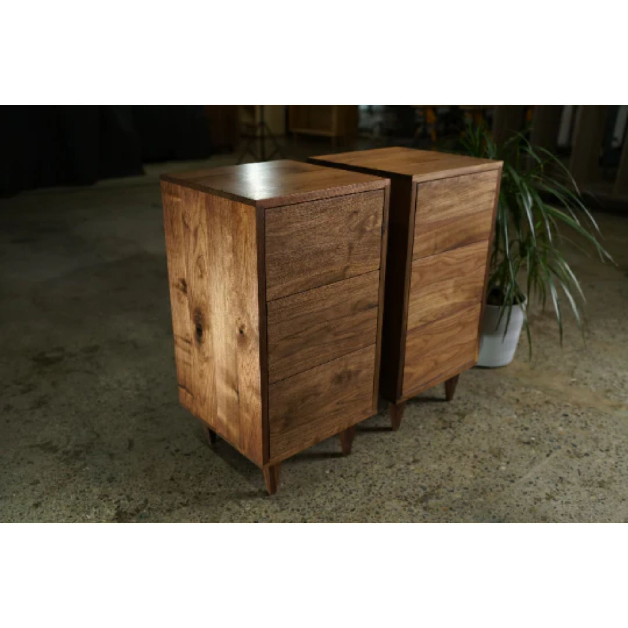 Mueller End Table TB03 Full Side View by Tomfoolery Wood Co