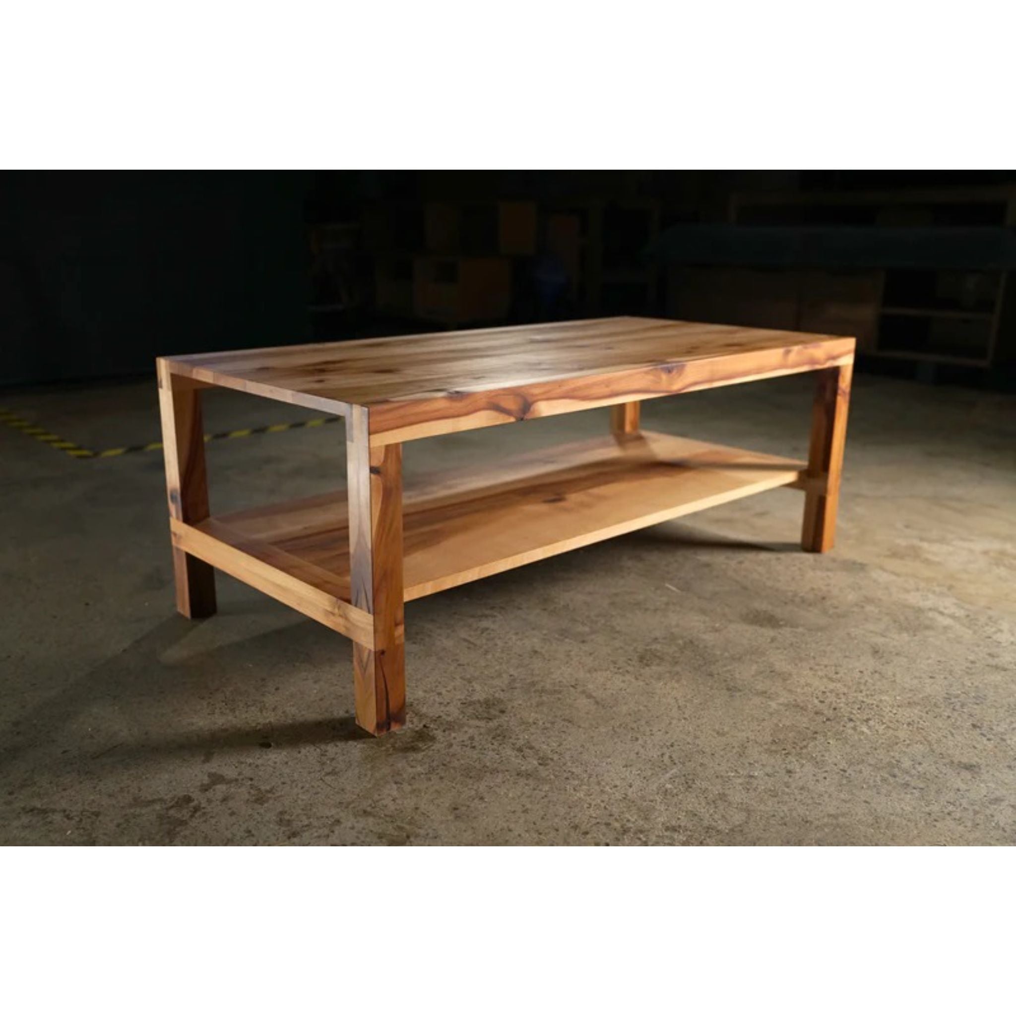 Nisqually Coffee Table 48 TB12 Top Full View by Tomfoolery Wood Co