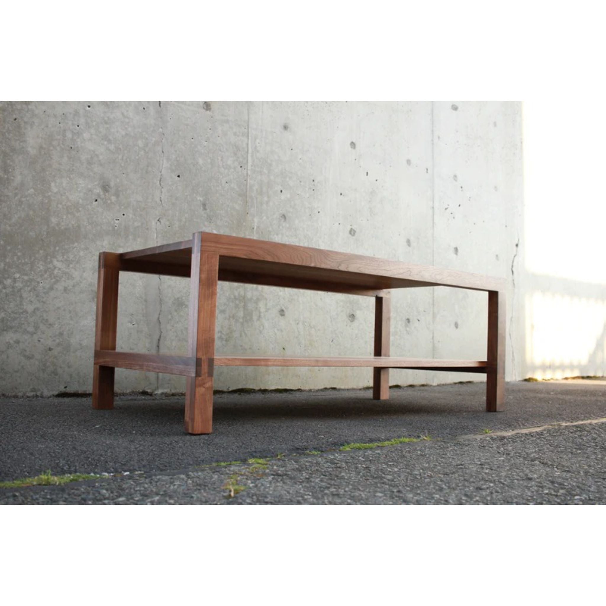 Nisqually Coffee Table 60 TB27 Side View by Tomfoolery Wood Co