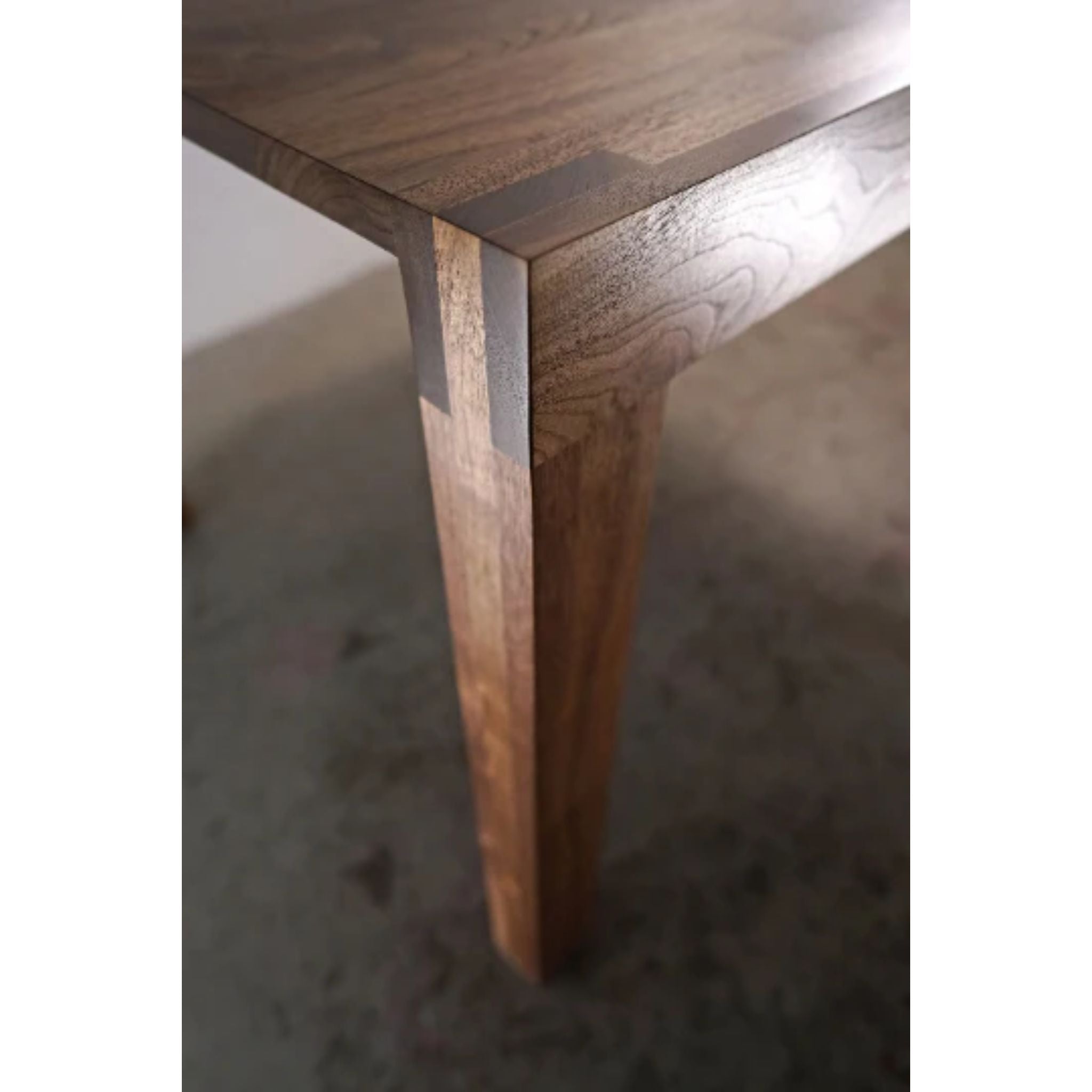 Nisqually Dining Table 60 W TB19 Top Left Corner View by Tomfoolery Wood Co