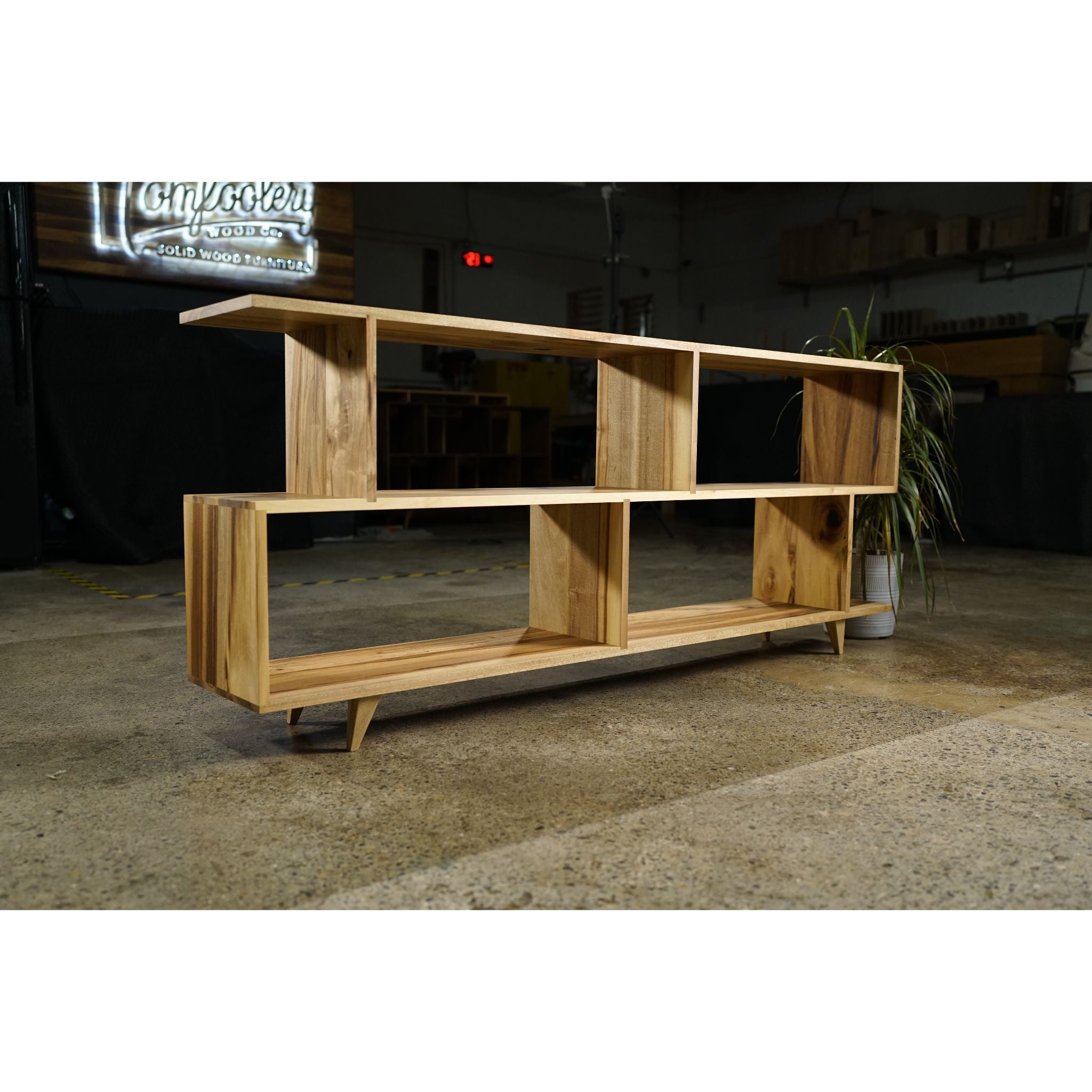 Offstack 3 Tier Sofa Table BC02 Full View by Tomfoolery Wood Co