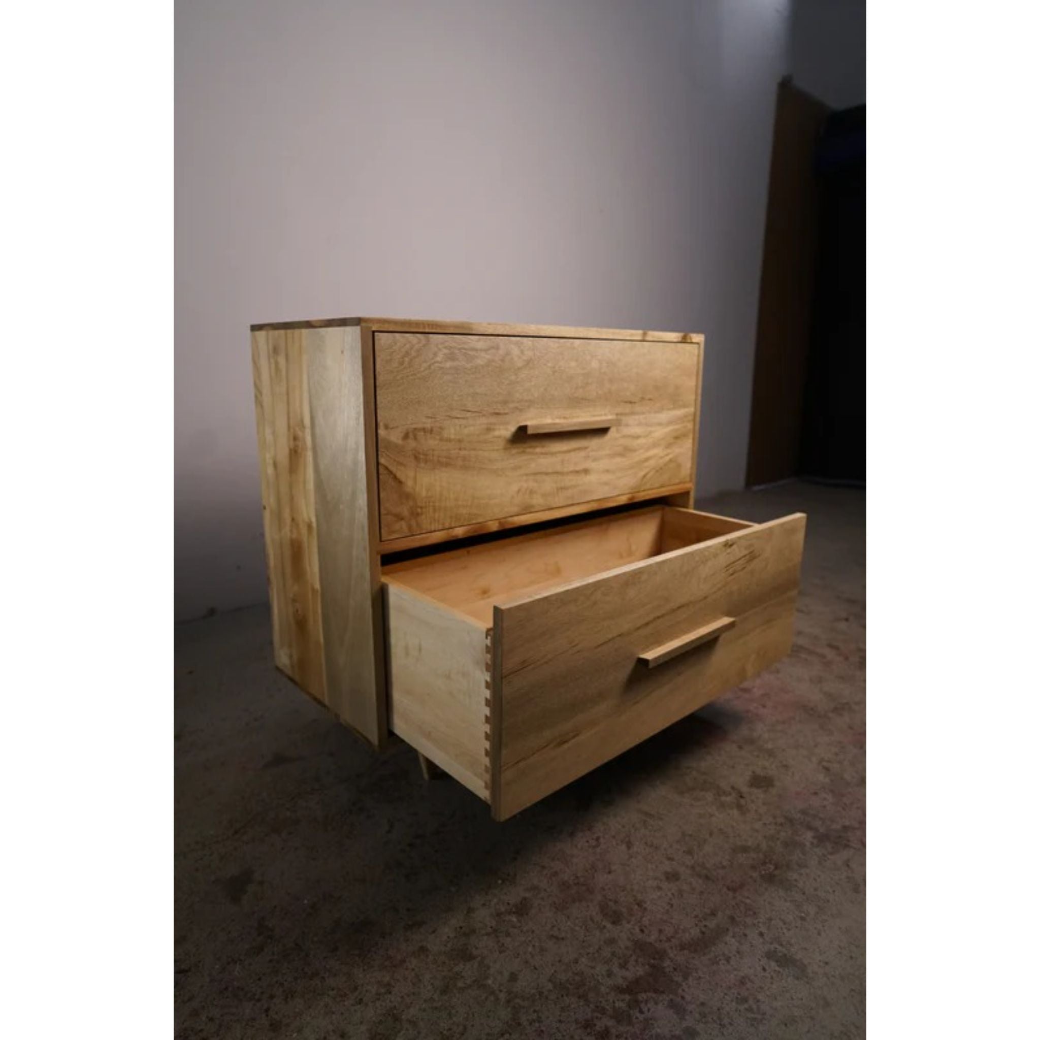 Parker Filing Cabinet (Alt) CB10 Bottom Opened Drawer View by Tomfoolery Wood Co