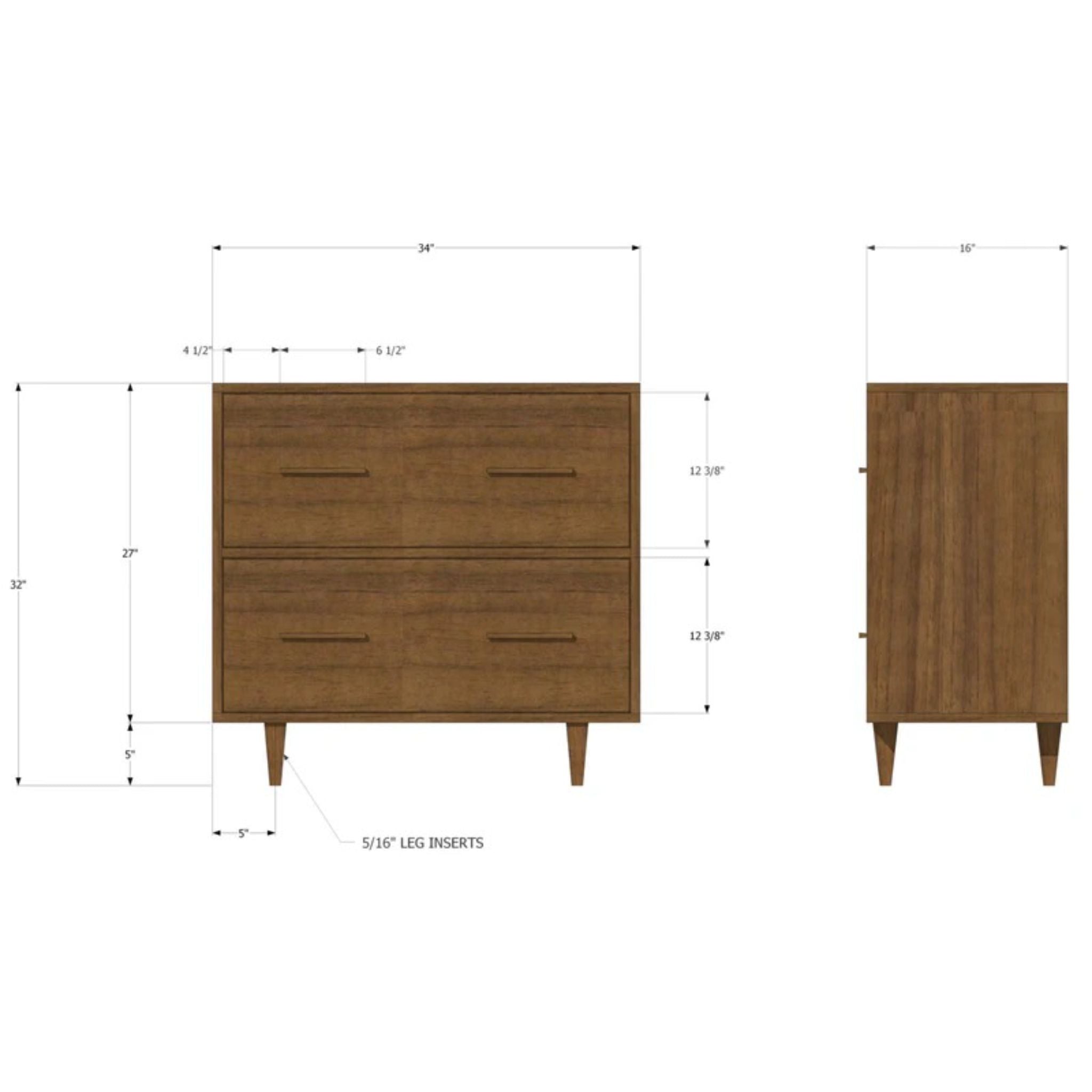 Parker Filing Cabinet CB12 Dimensions by Tomfoolery Wood Co