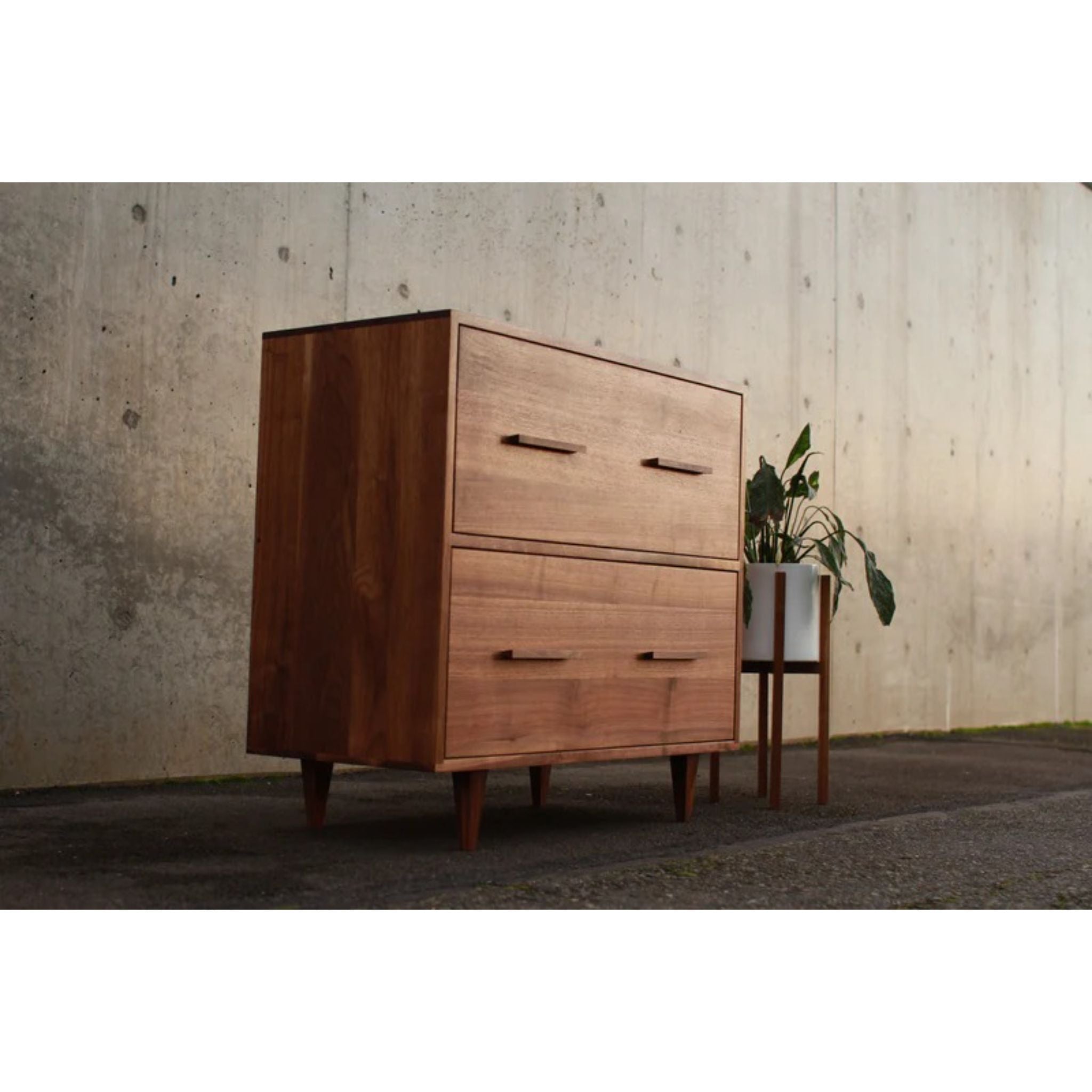 Parker Filing Cabinet CB12 Side View by Tomfoolery Wood Co