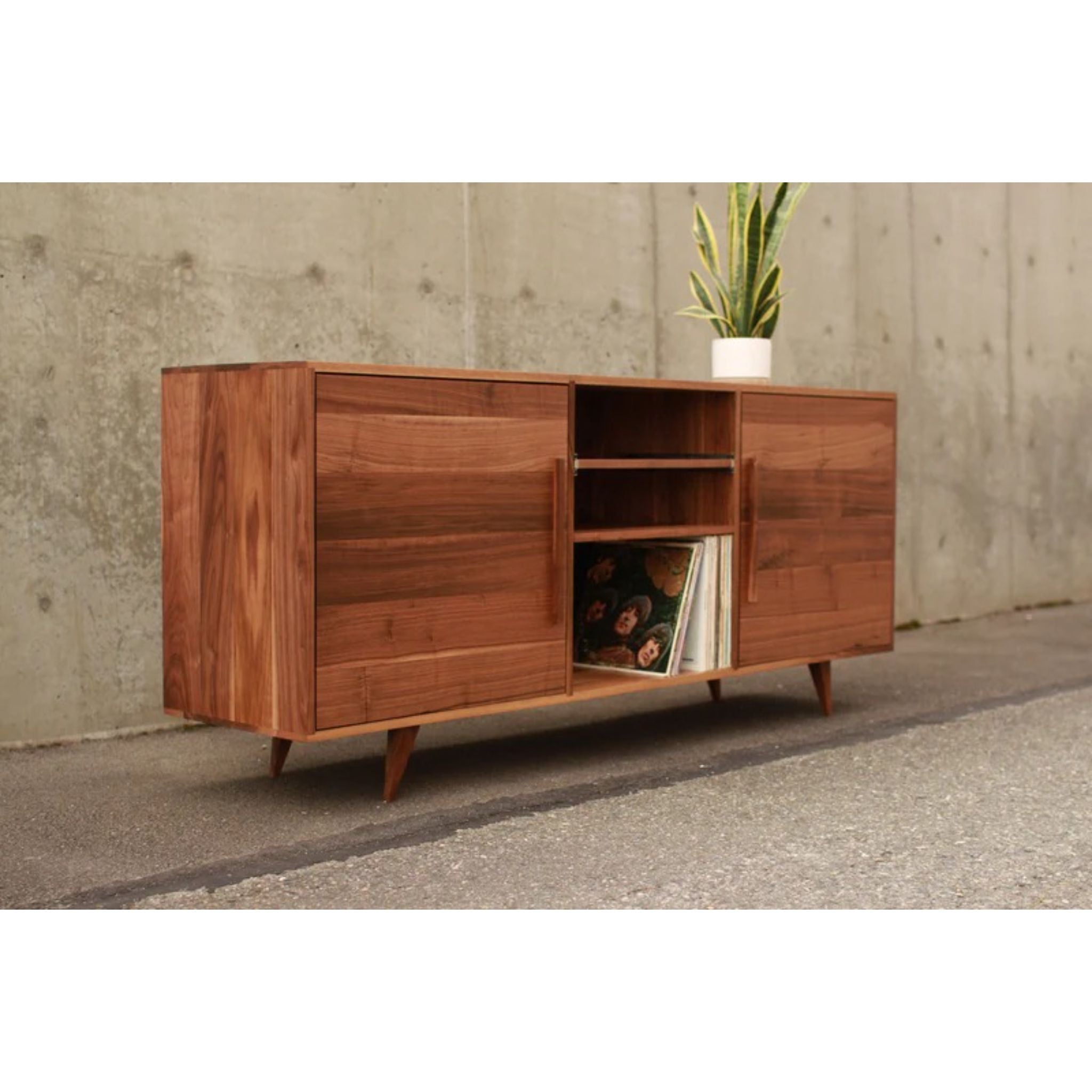 Peckham Sideboard Left Front View by Tomfoolery Wood Co