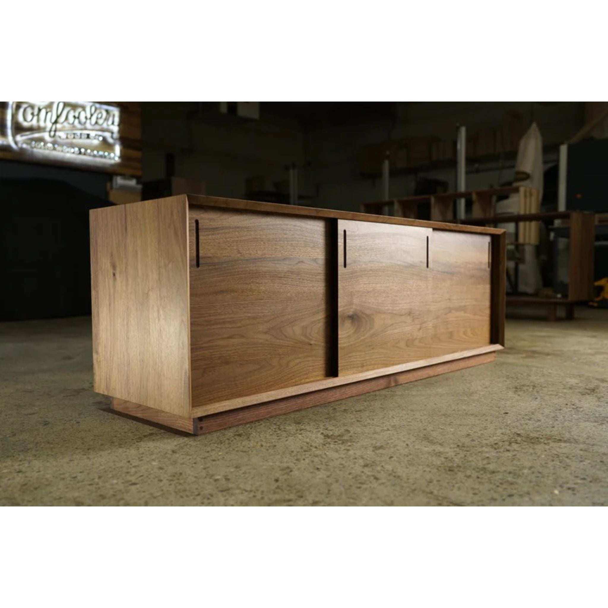 Saylor Console CN26 Side View by Tomfoolery Wood Co