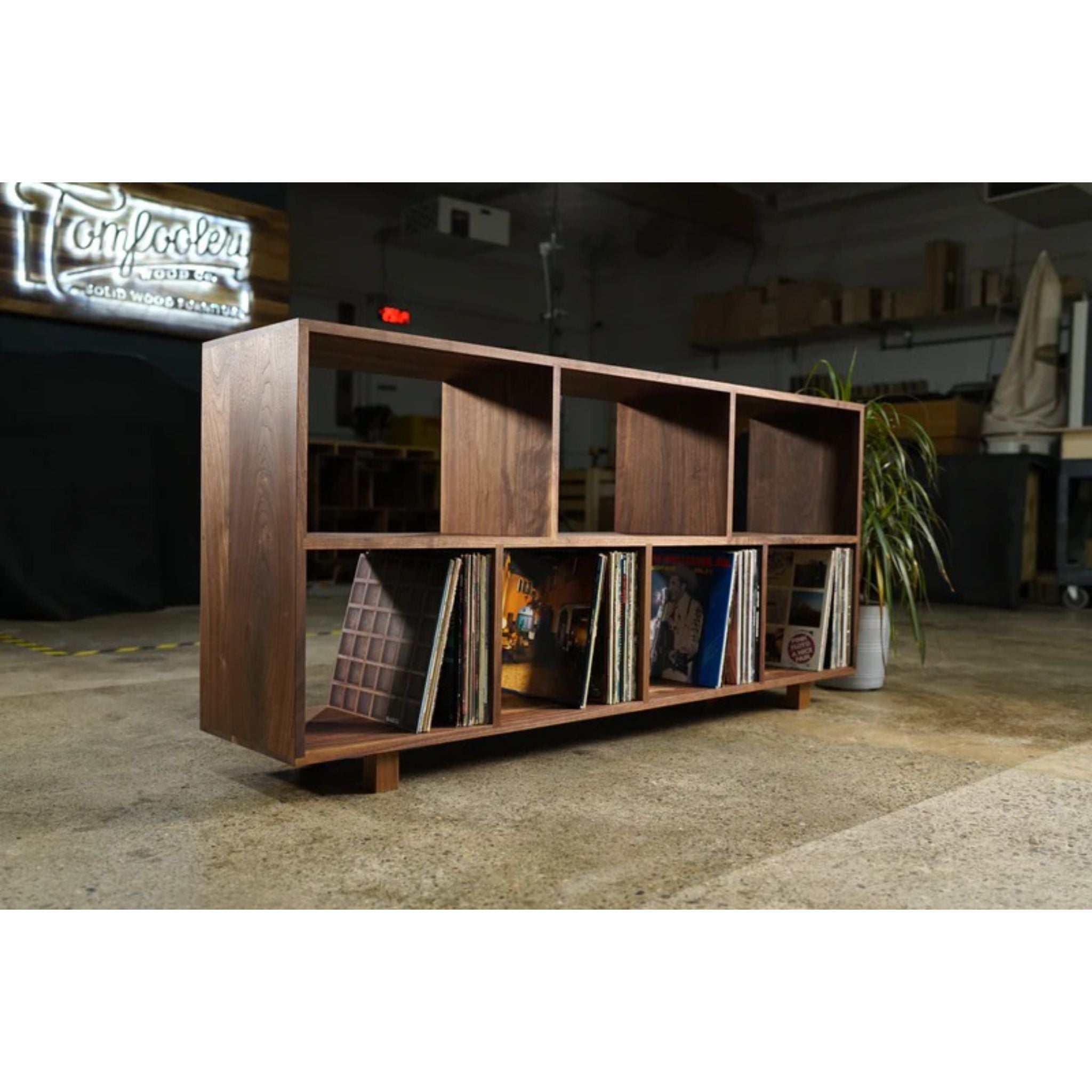 Sesto Vinyl Console CN103 Left Front Side View by Tomfoolery Wood Co