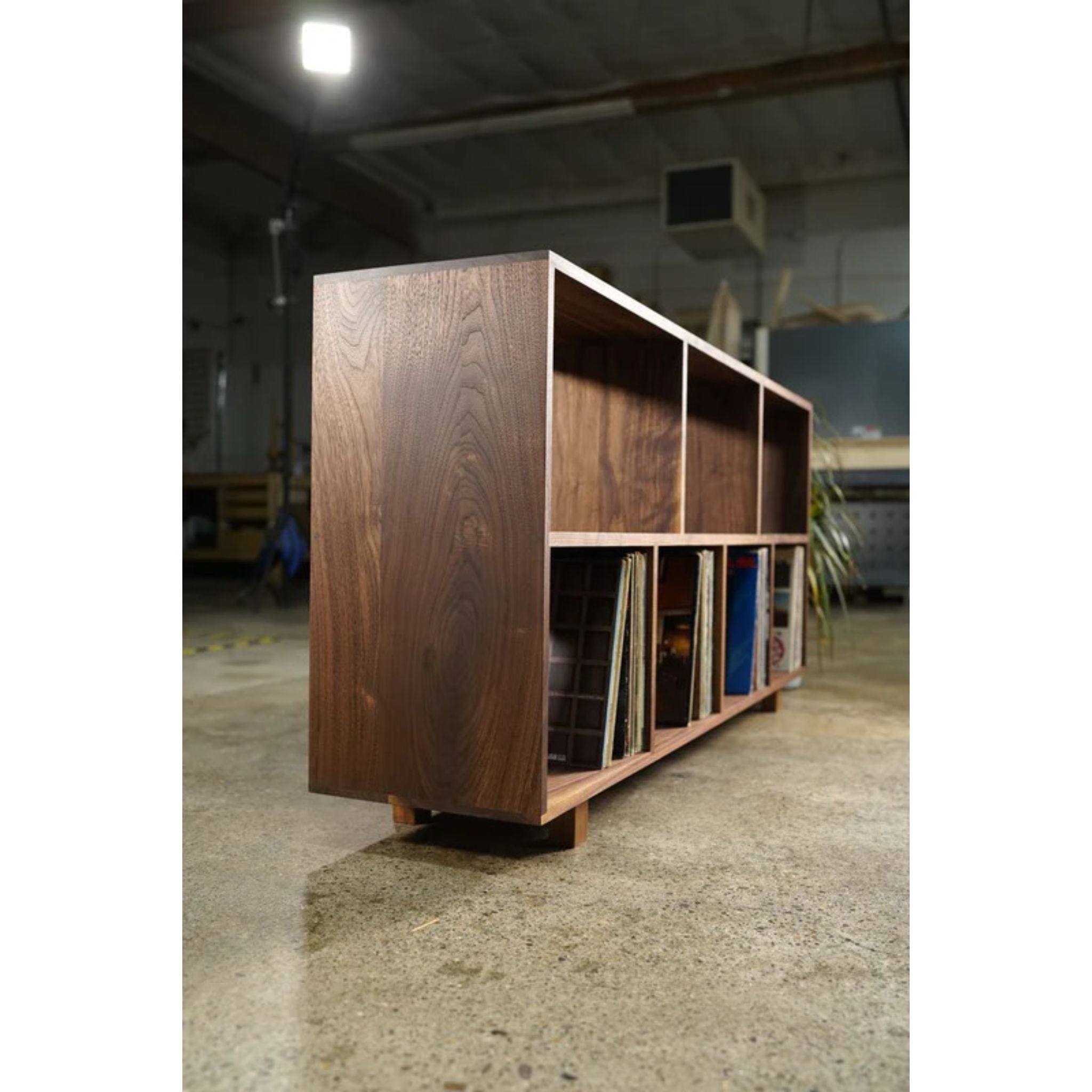 Sesto Vinyl Console CN103 Left Side View by Tomfoolery Wood Co
