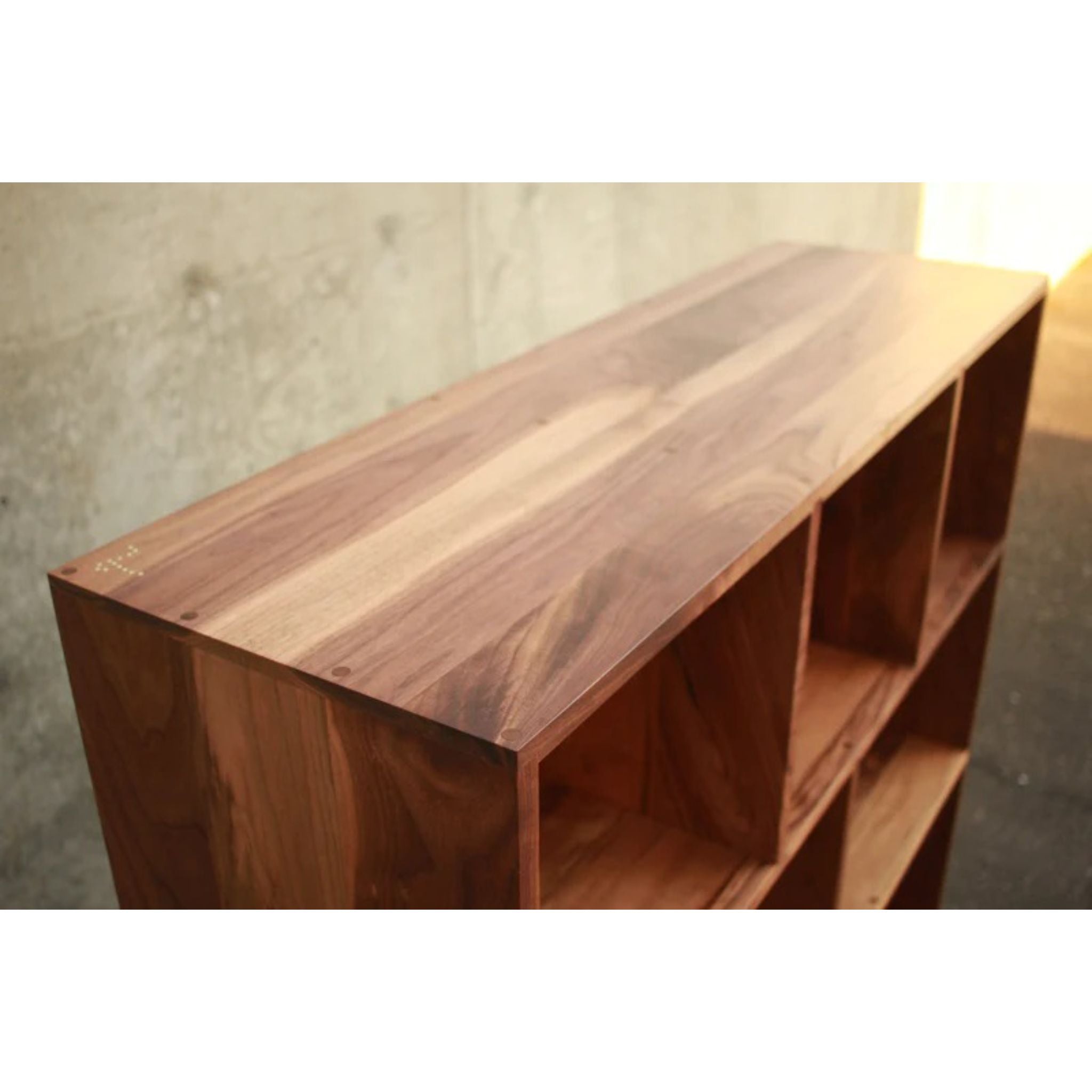 Smith Vinyl Console CN105 Top Side View by Tomfoolery Wood Co