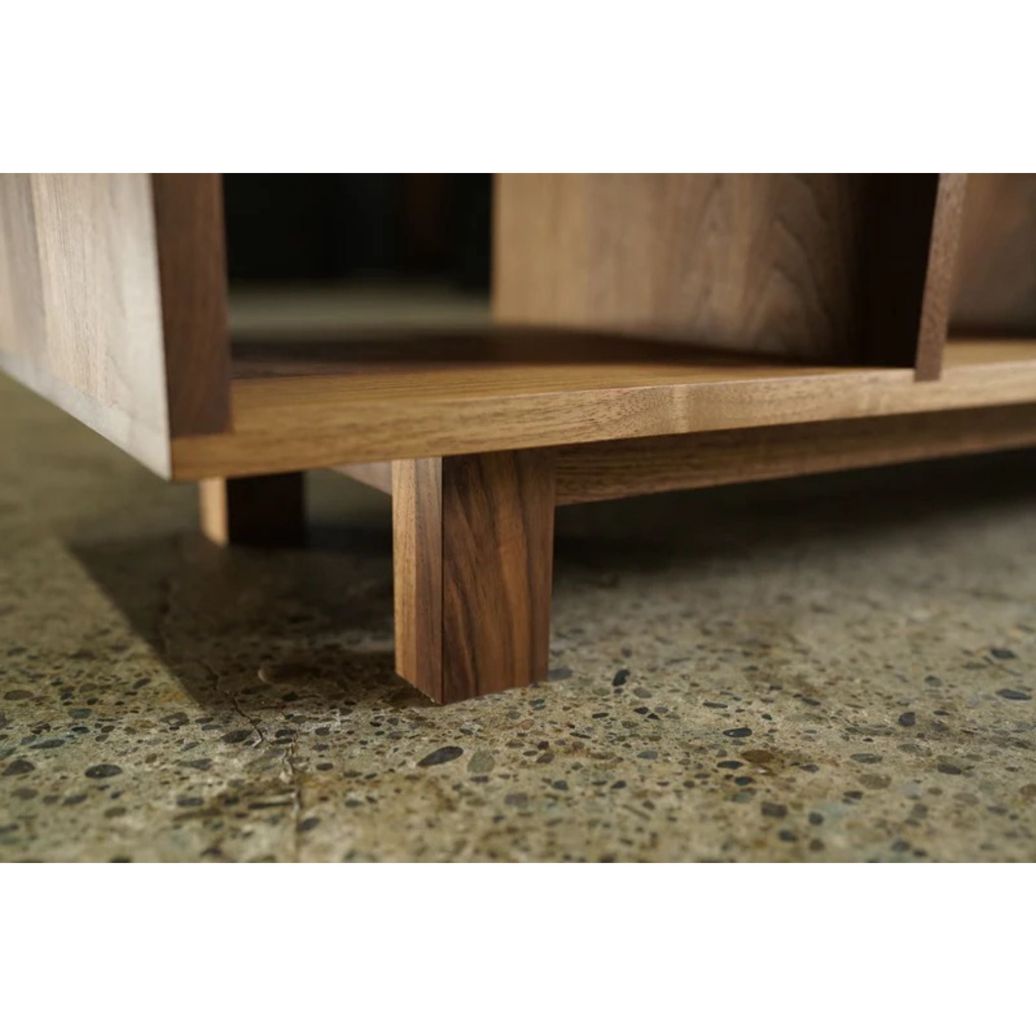 Storage Console 4 Drawer CN22 Bottom View by Tomfoolery Wood Co