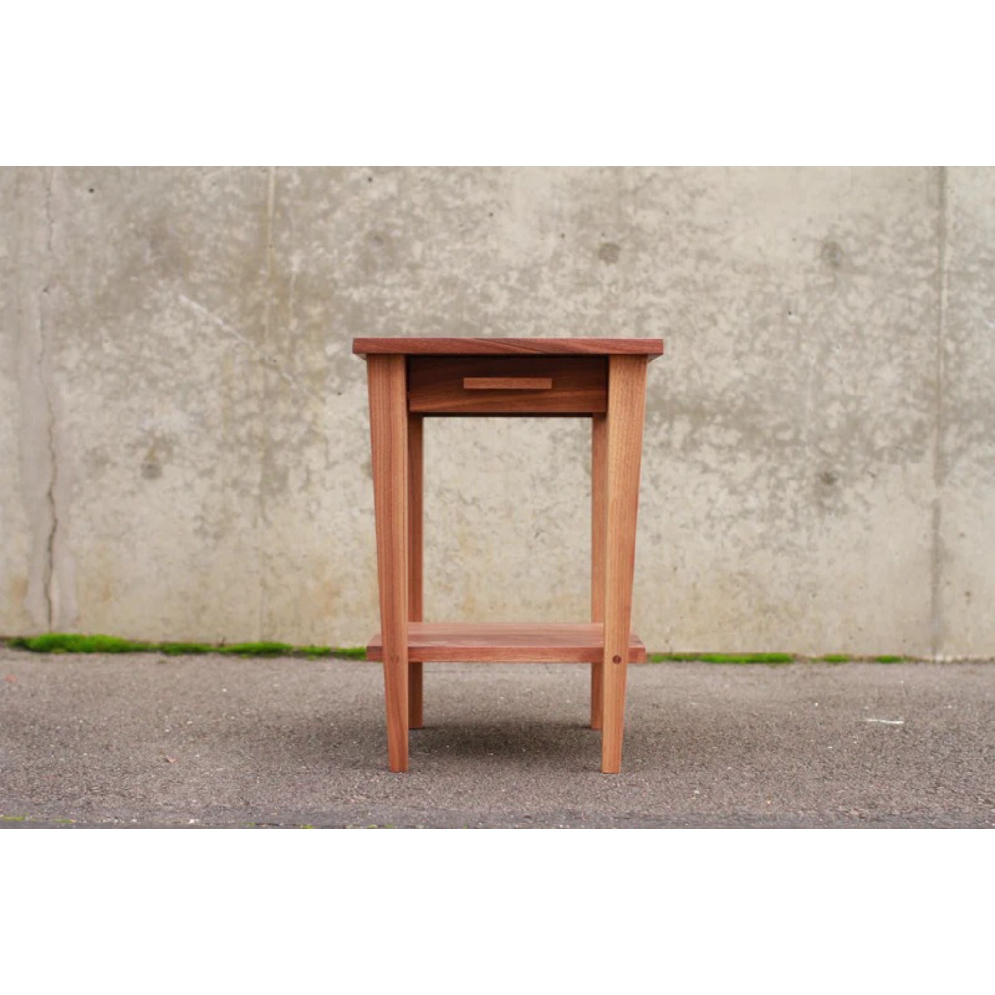 Urbanek Nightstand End Table ET08 Front View by Tomfoolery Wood Co