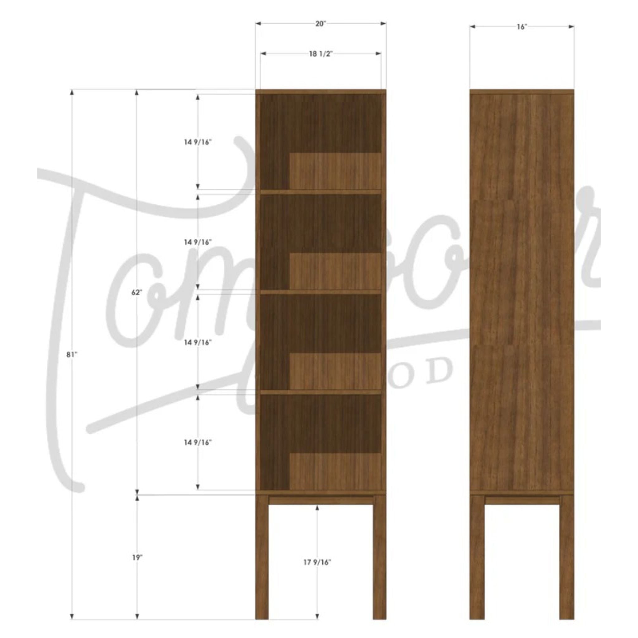 Vaughn Vinyl Tower CN91 Dimensions by Tomfoolery Wood Co