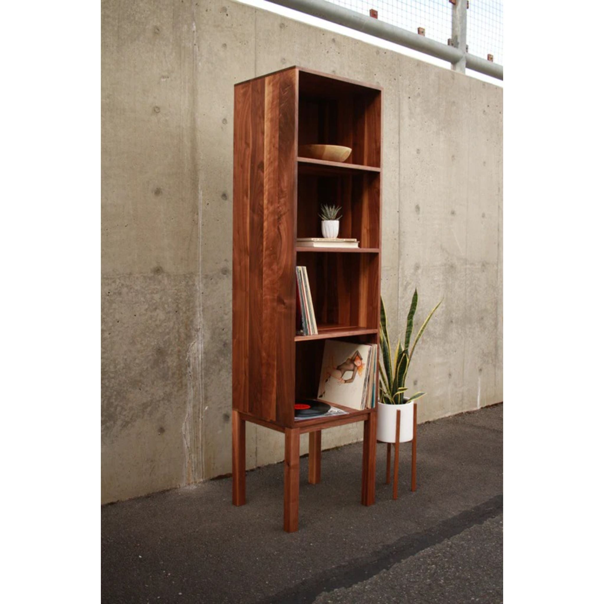 Vaughn Vinyl Tower CN91 Side View by Tomfoolery Wood Co