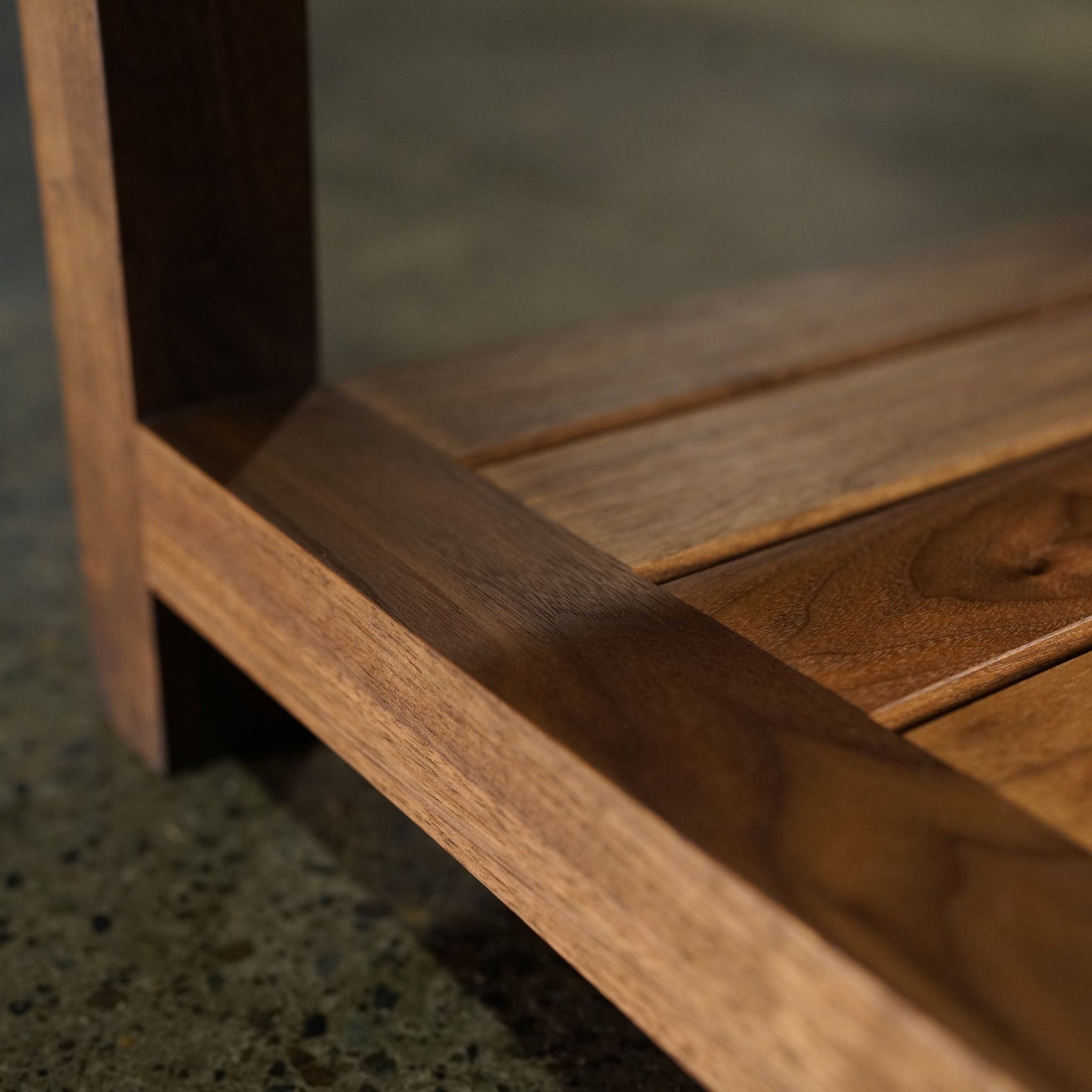 Venkat Trunk Bench BN01 Back Left Corner View by Tomfoolery Wood Co