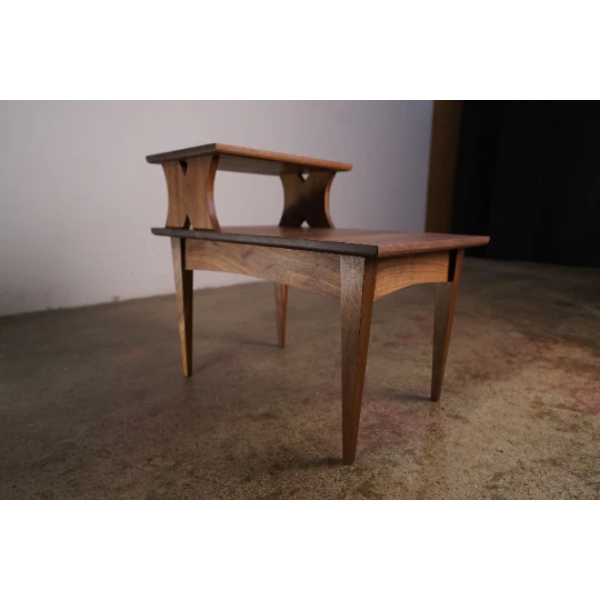 Waters Nightstand End Table ET01 Side View by Tomfoolery Wood Co