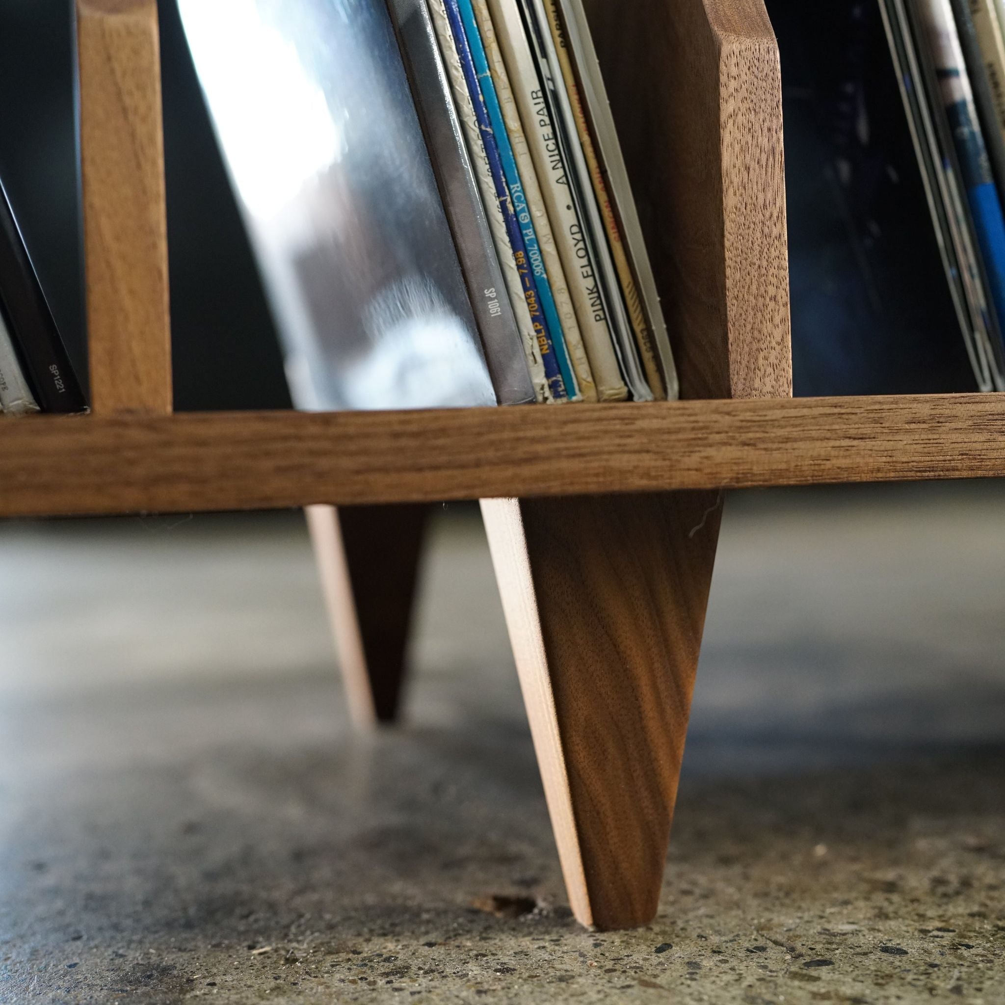 Waters Vinyl Bench 108W BN02 Bottom View by Tomfoolery Wood Co
