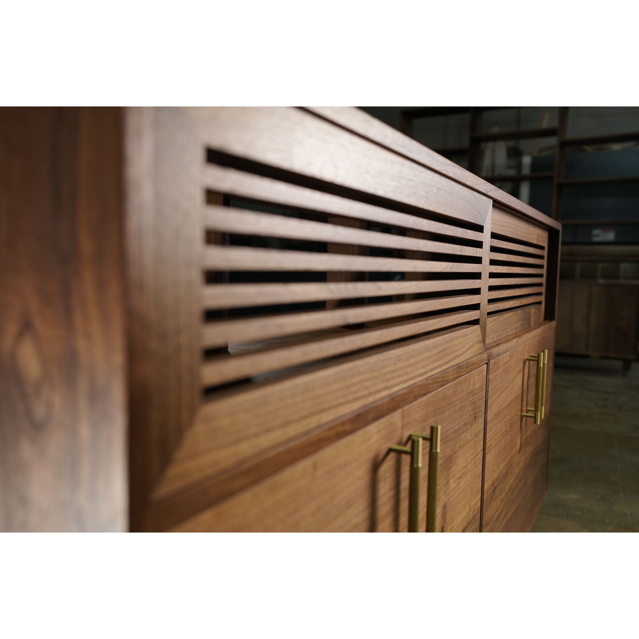 Zamora Console CN10 Closeup 2 by Tomfoolery Wood Co