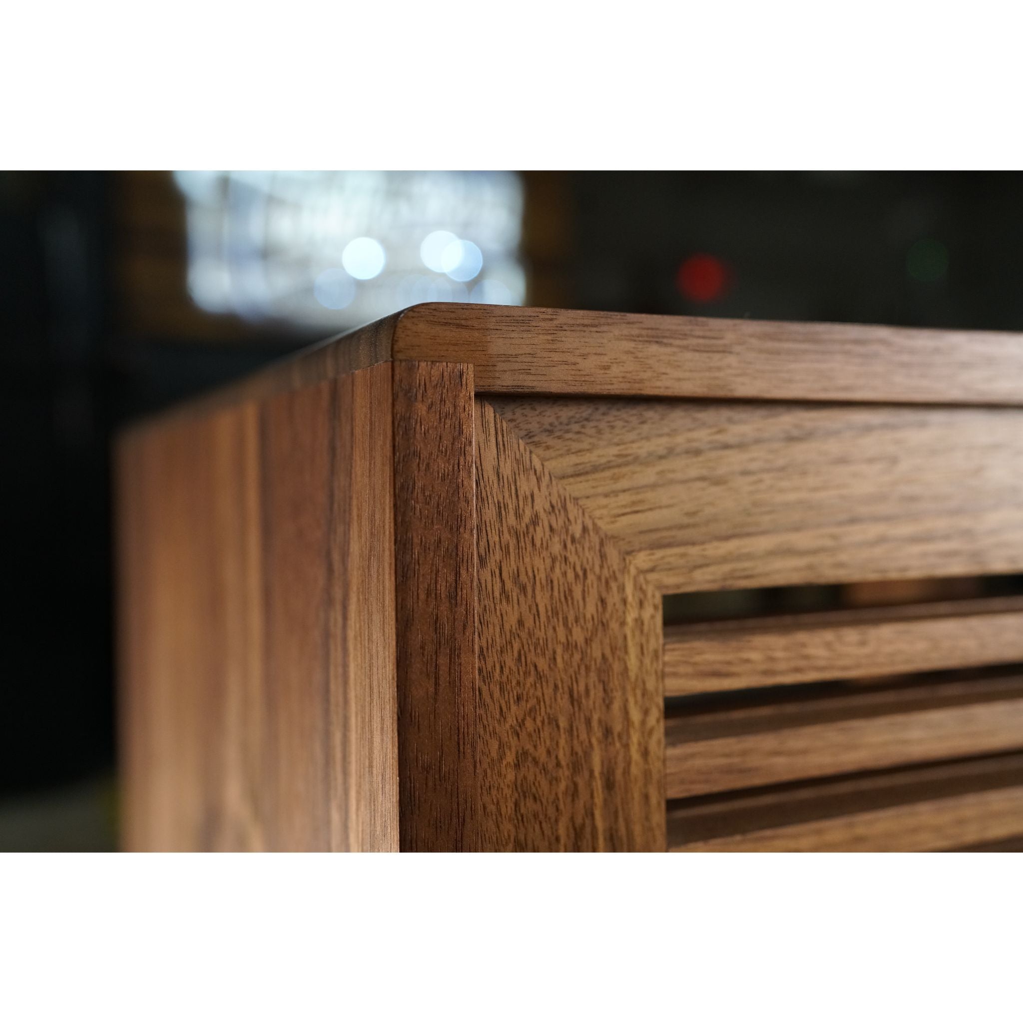 Zamora Console CN10 Front Left Corner View by Tomfoolery Wood Co
