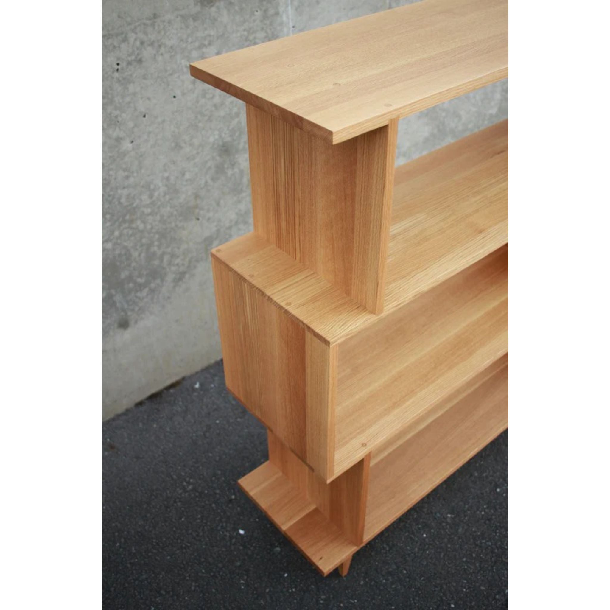 4 Tier Offstack Bookcase BC34 Full Top Left Corner View by Tomfoolery Wood Co
