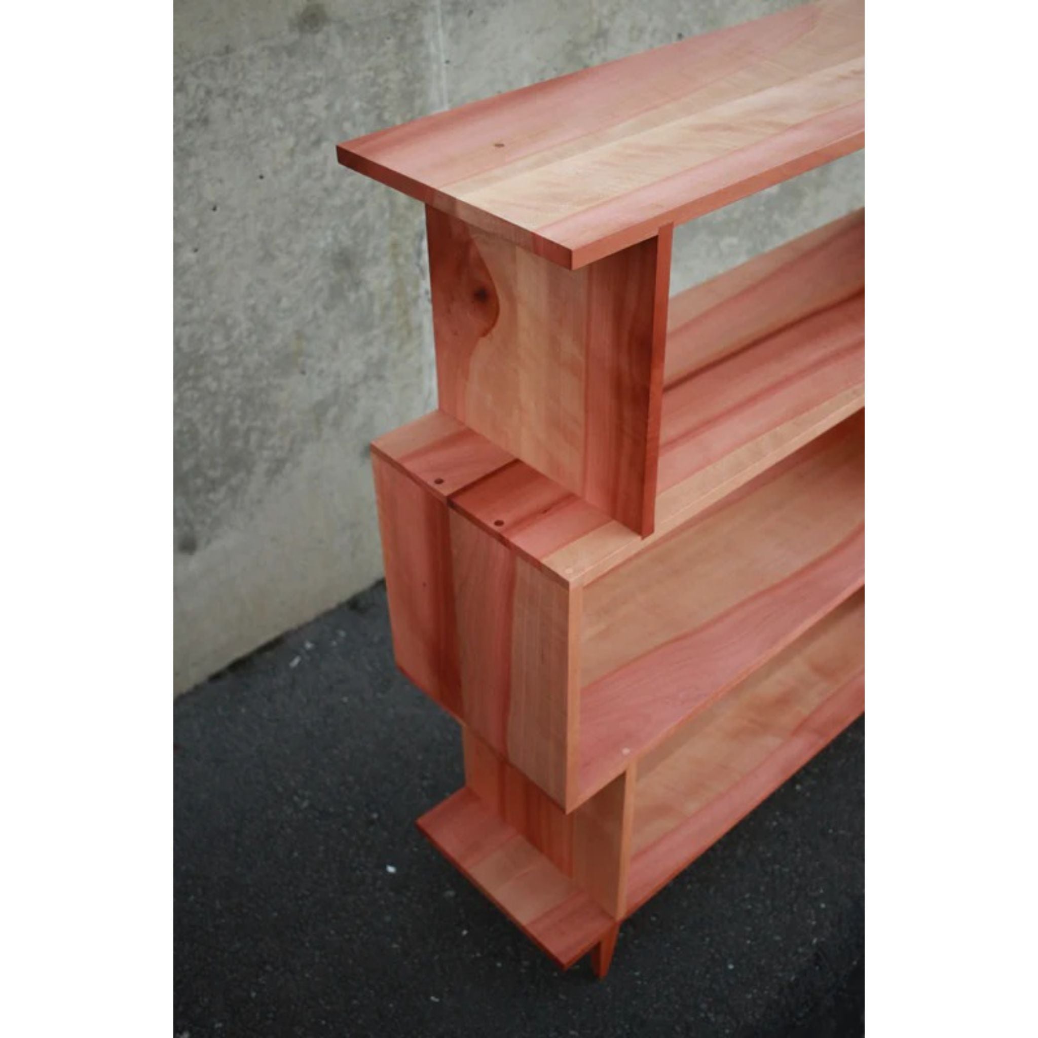 4-Tier Offstack Bookcase - Handcrafted Mid-Century Shelving