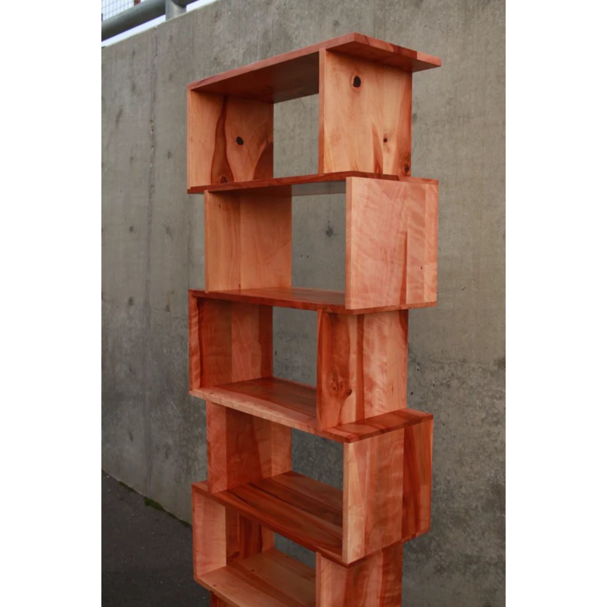 6 Tier Offstack Bookcase BC26 Right Side View by Tomfoolery Wood Co