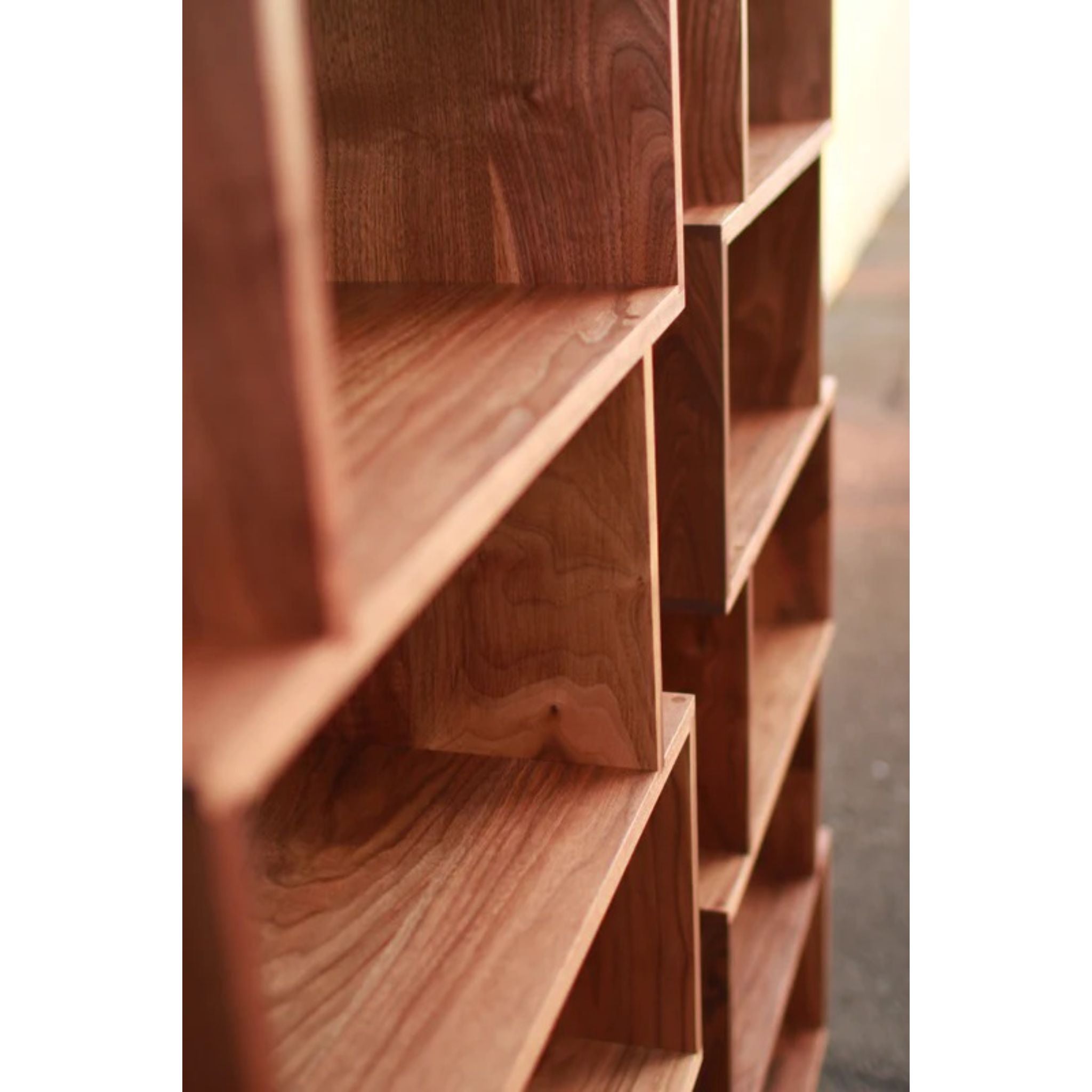 6 Tier Offstack Bookcase (TERTIARY)  Closeup View by Tomfoolery Wood Co