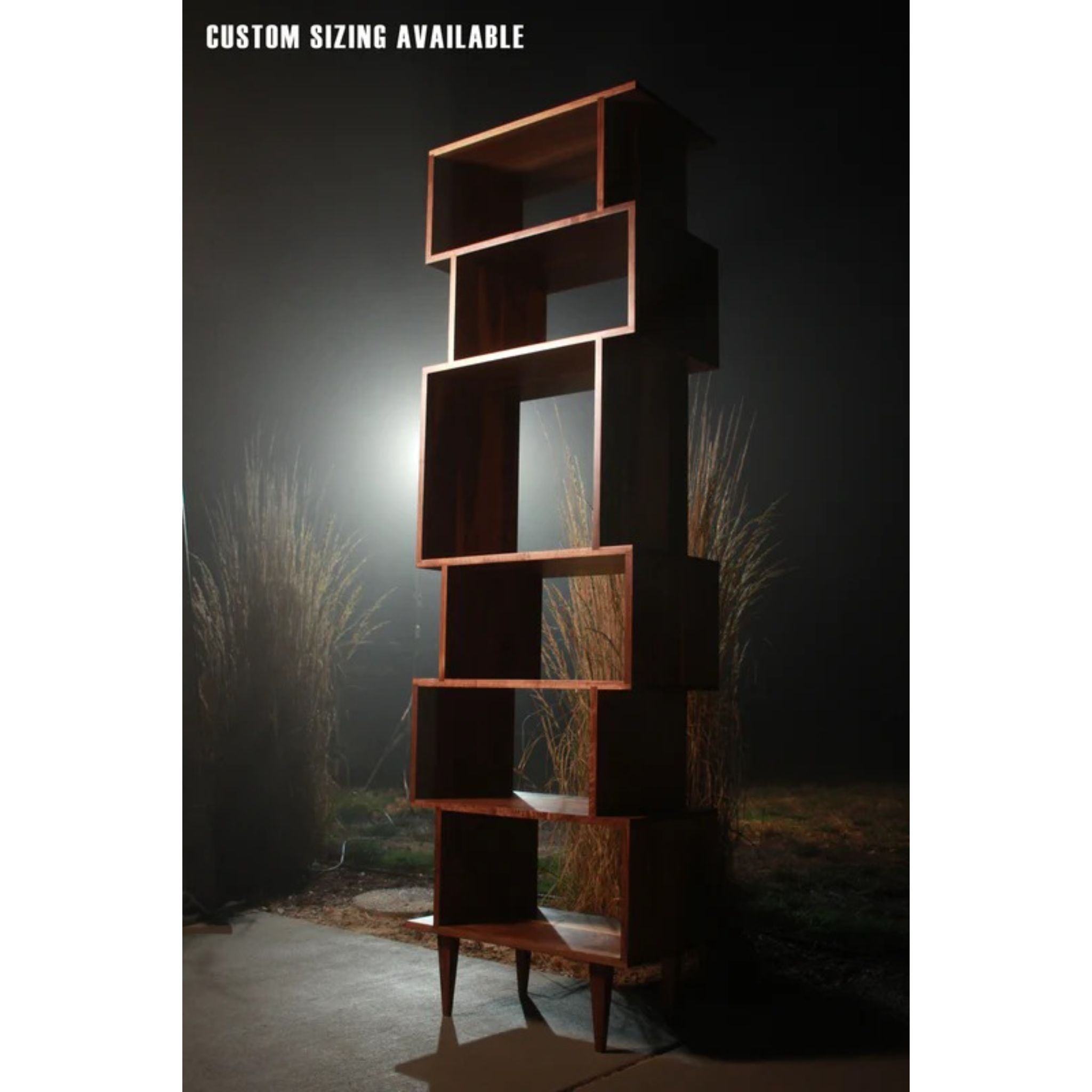 6 Tier Offstack Bookcase (TERTIARY) Right Side View by Tomfoolery Wood Co
