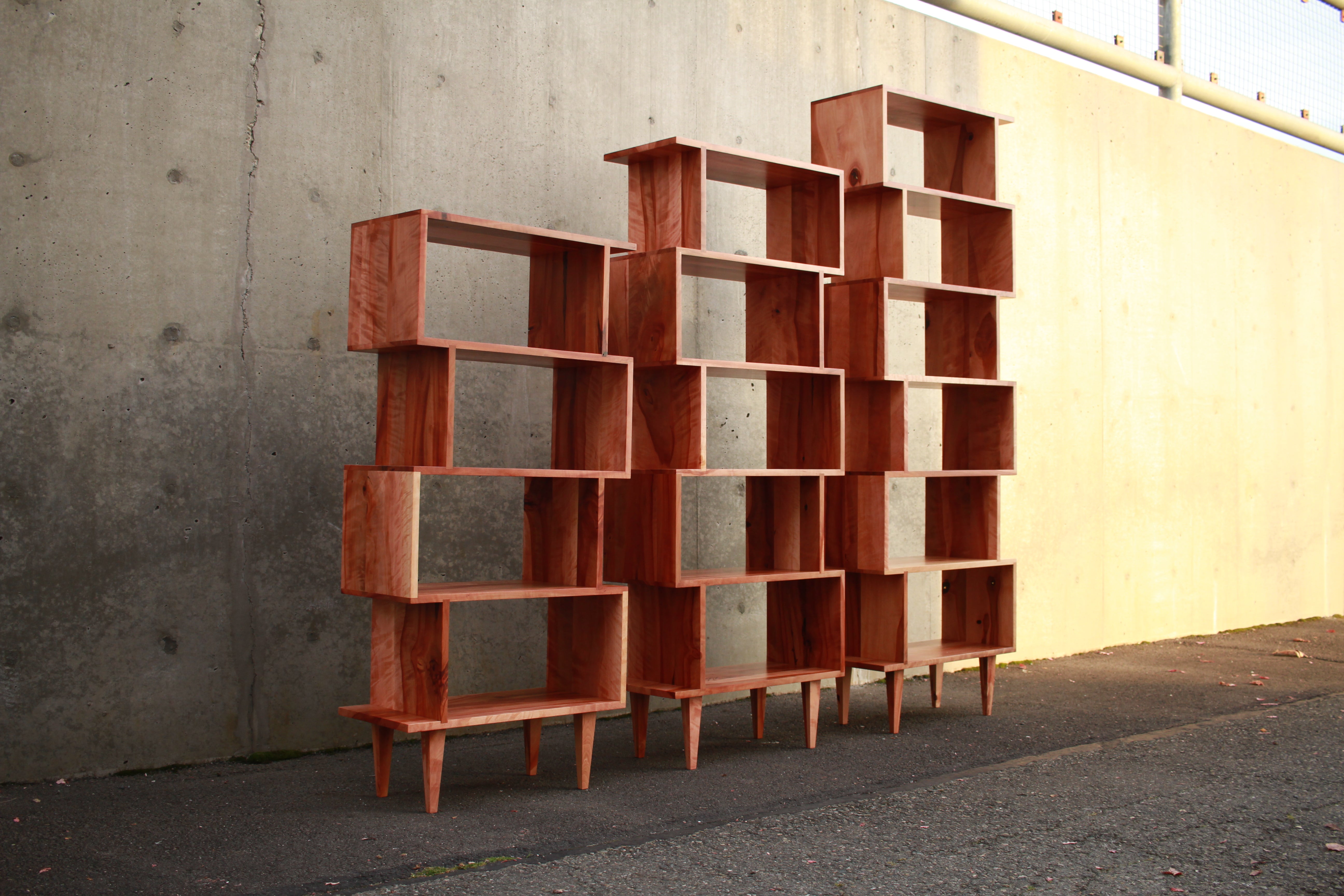 7-Tier Offstack Bookcase BC27 3 Varients View by Tomfoolery Wood Co