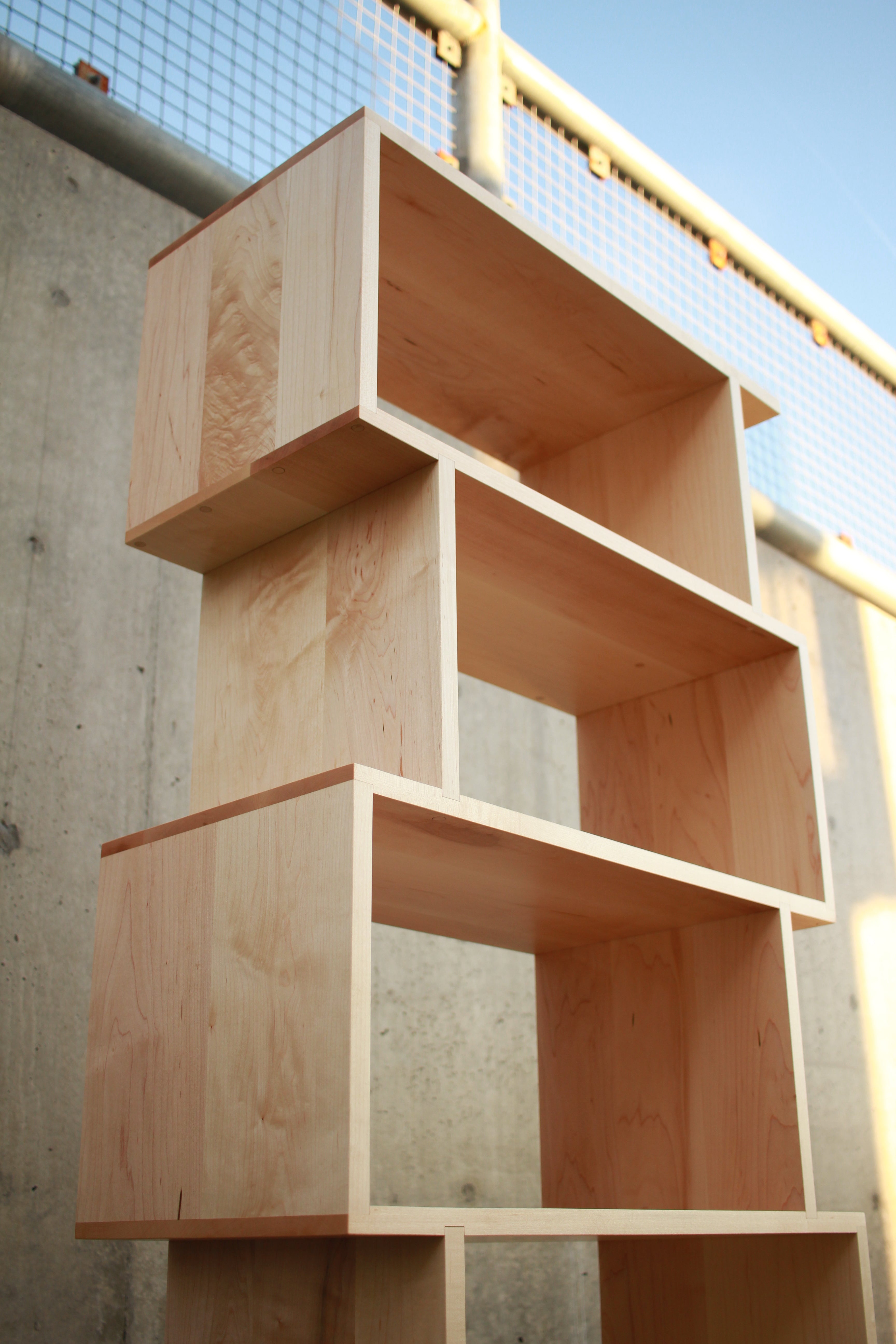 7-Tier Offstack Bookcase BC27  Side View by Tomfoolery Wood Co