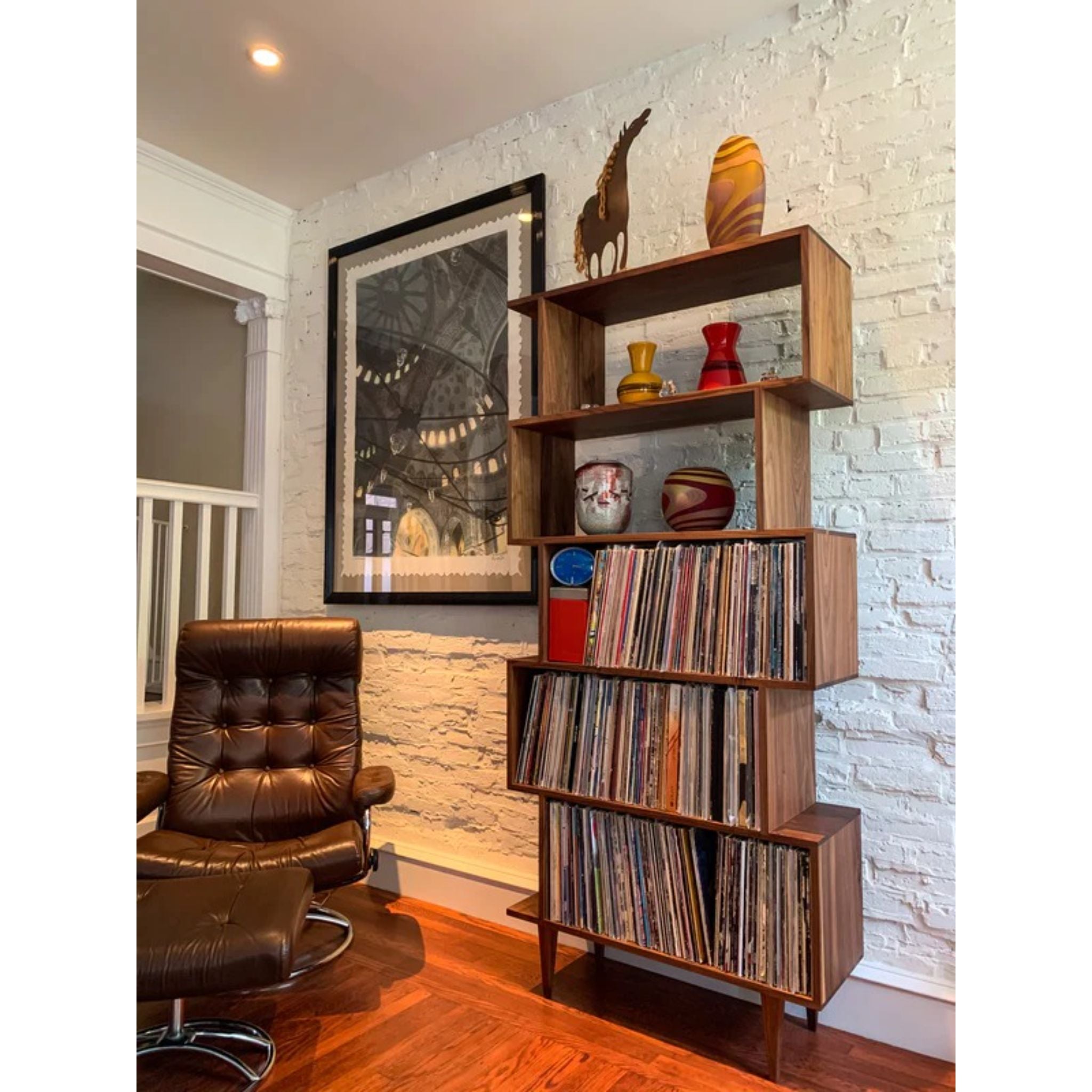 7 Tier Omni Offstack Bookcase BC35 IN Room View by Tomfoolery Wood Co