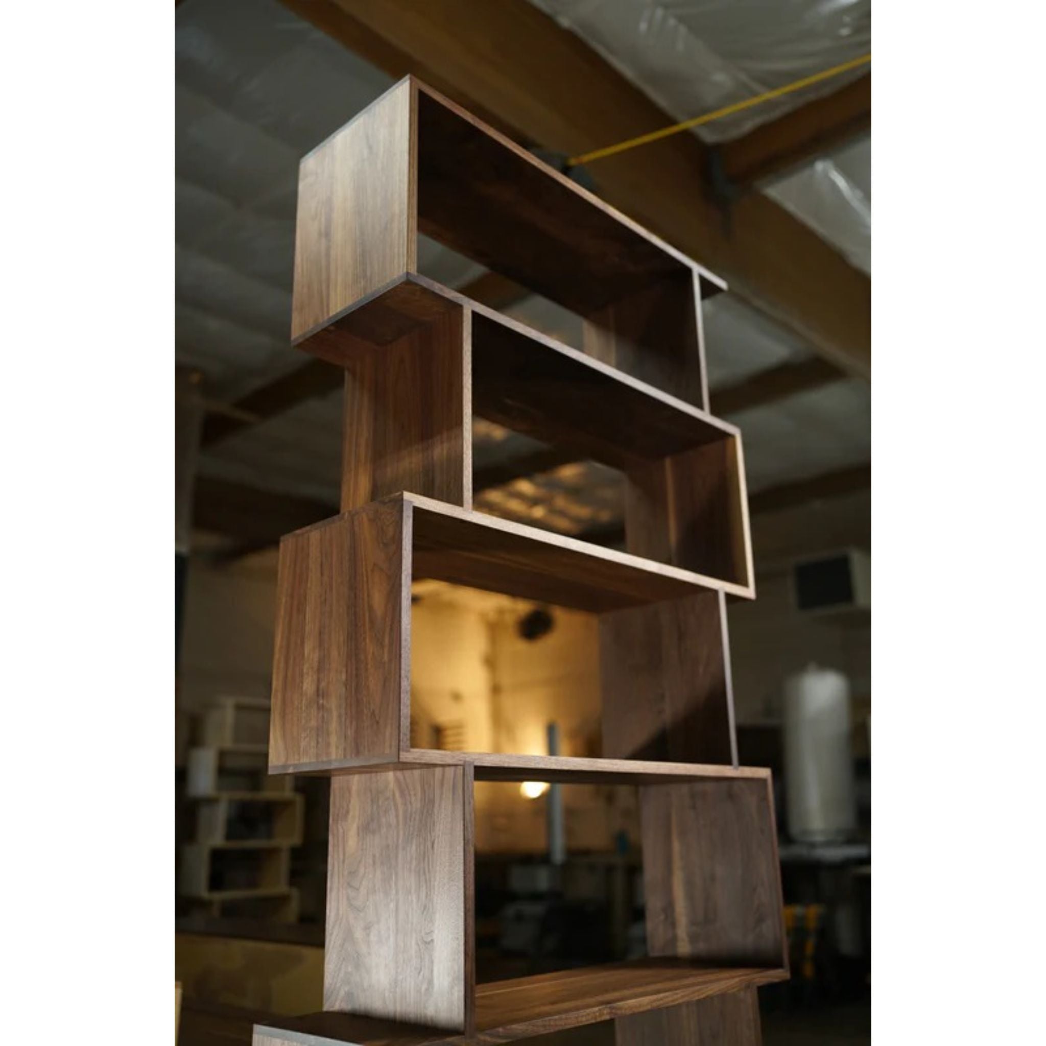 7 Tier Omni Offstack Bookcase BC35 Side View by Tomfoolery Wood Co