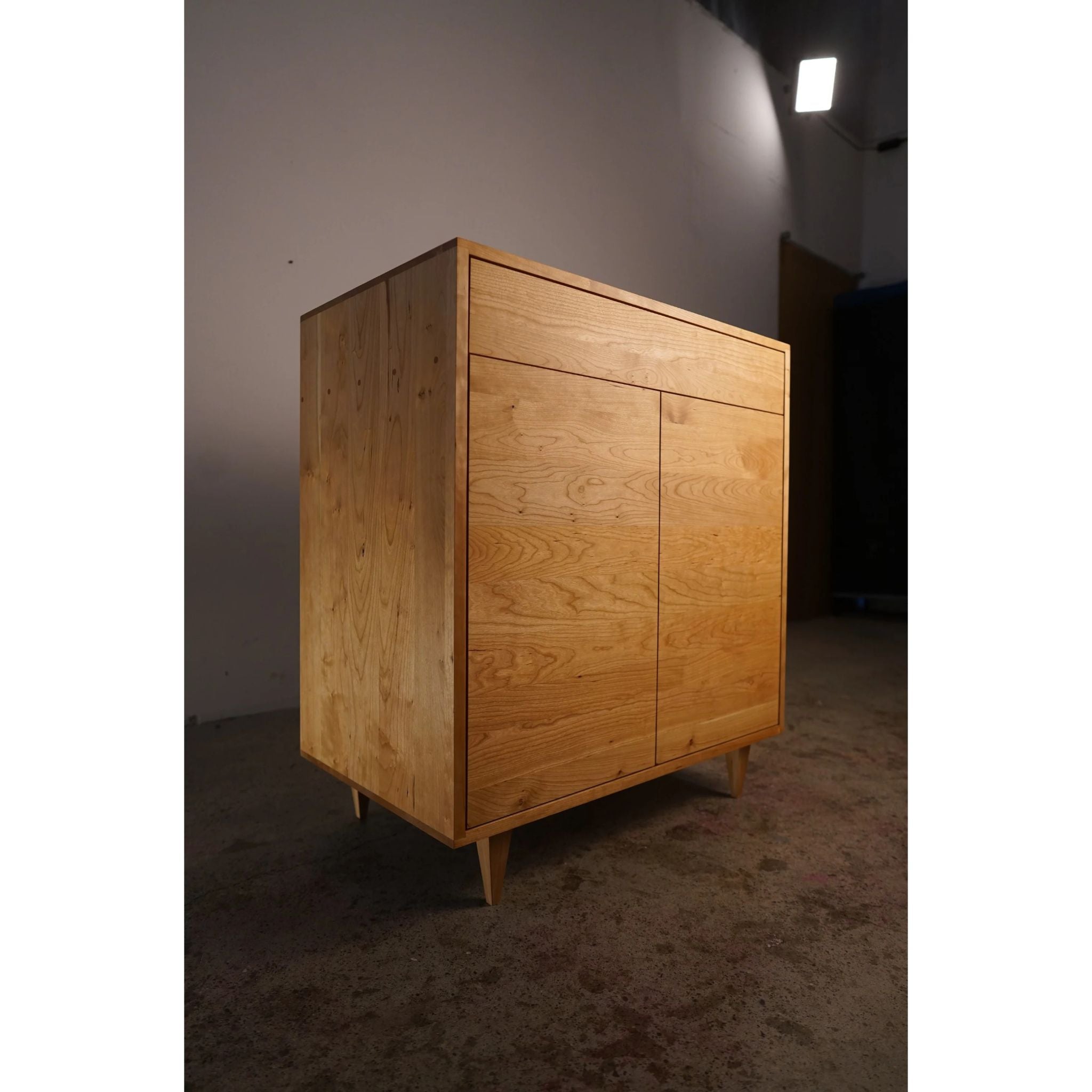 Alden Cabinet CB07 Side View by Tomfoolery Wood Co