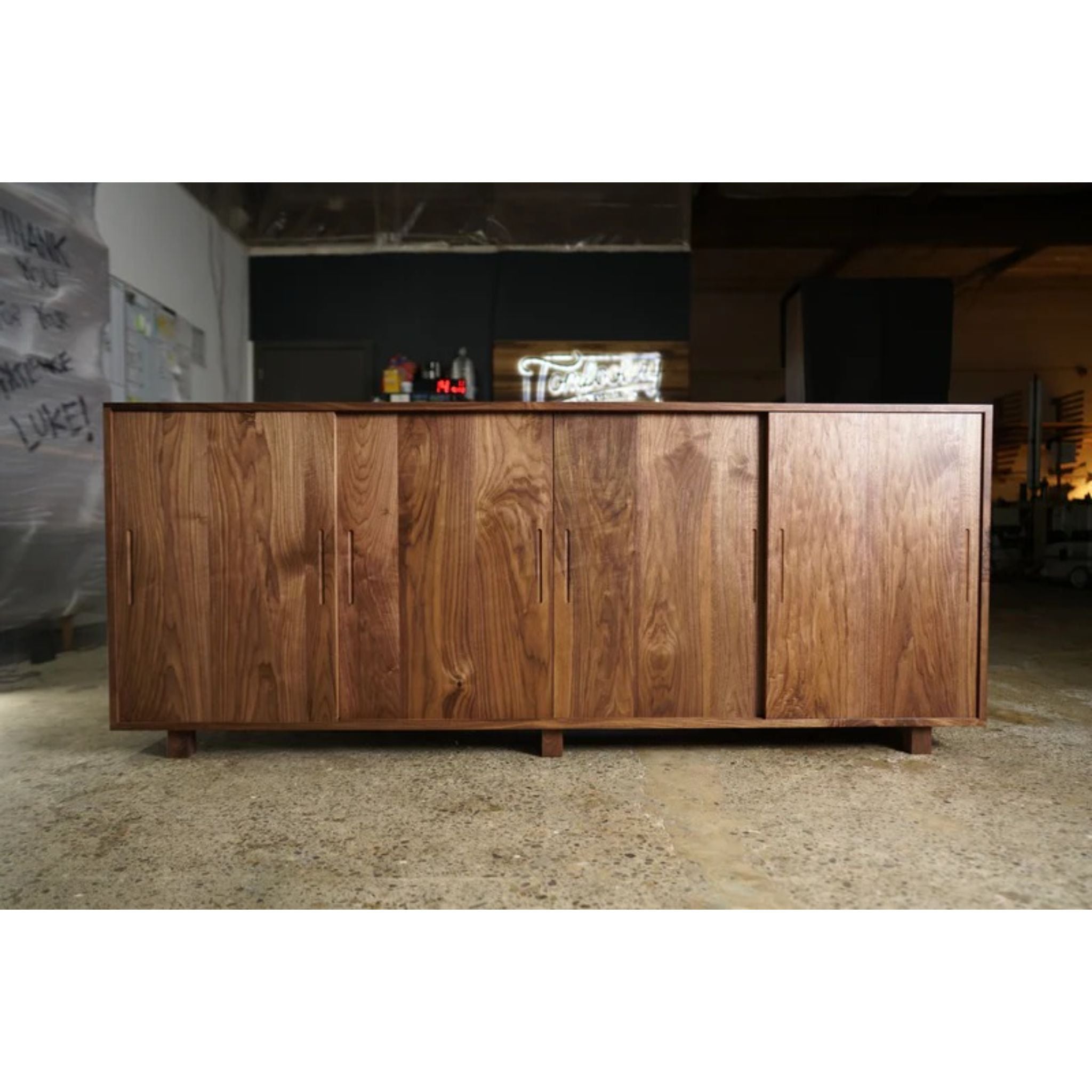 Alessi Console CN72 Front View by Tomfoolery Wood Co