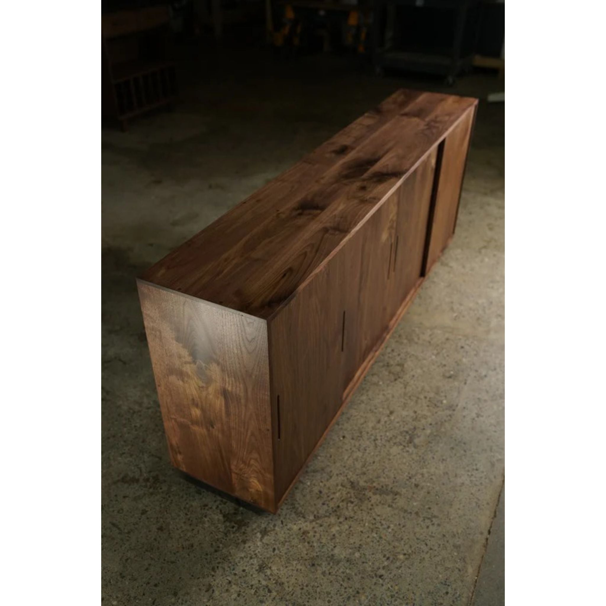 Alessi Console CN72 Top Side View by Tomfoolery Wood Co