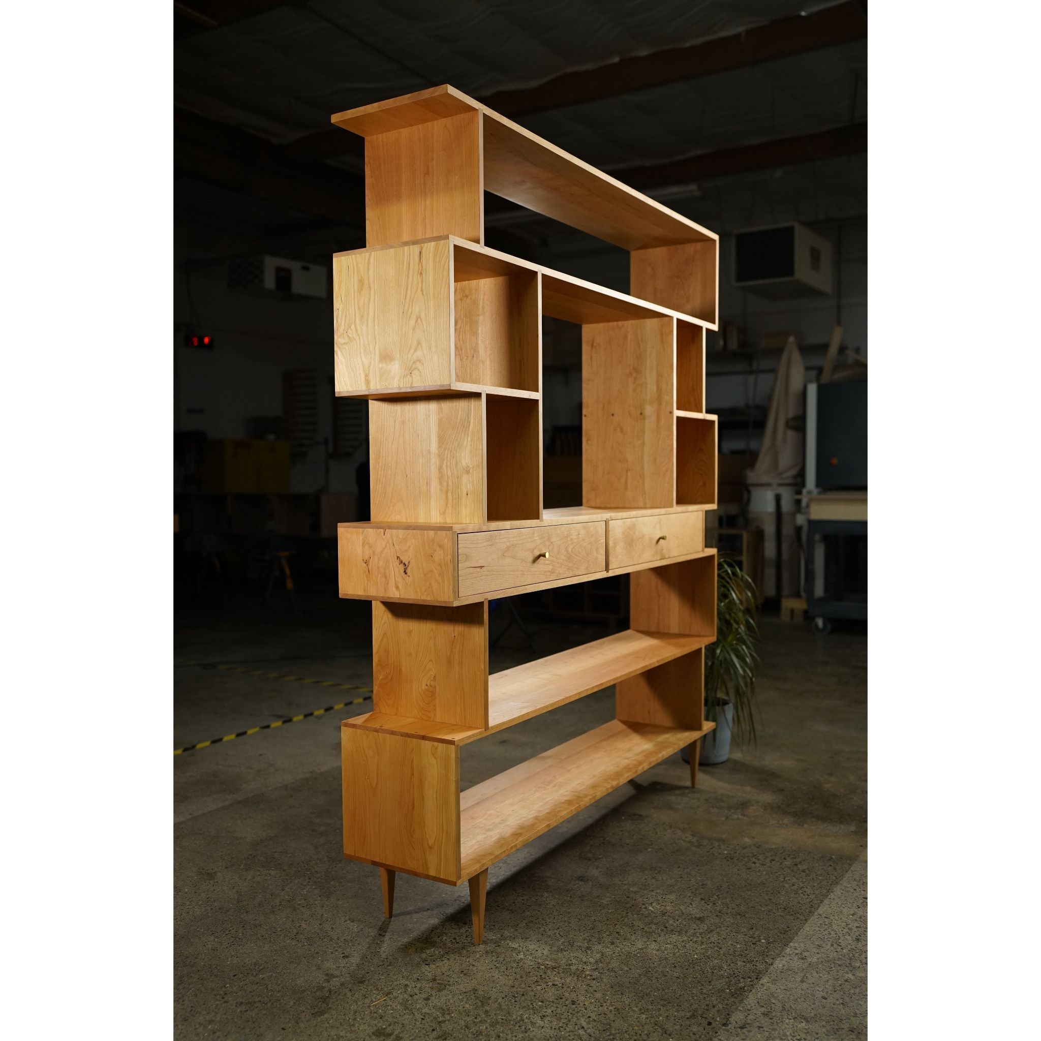 Arden Offstack Bookcase BC01 Left Side View by Tomfoolery Wood Co